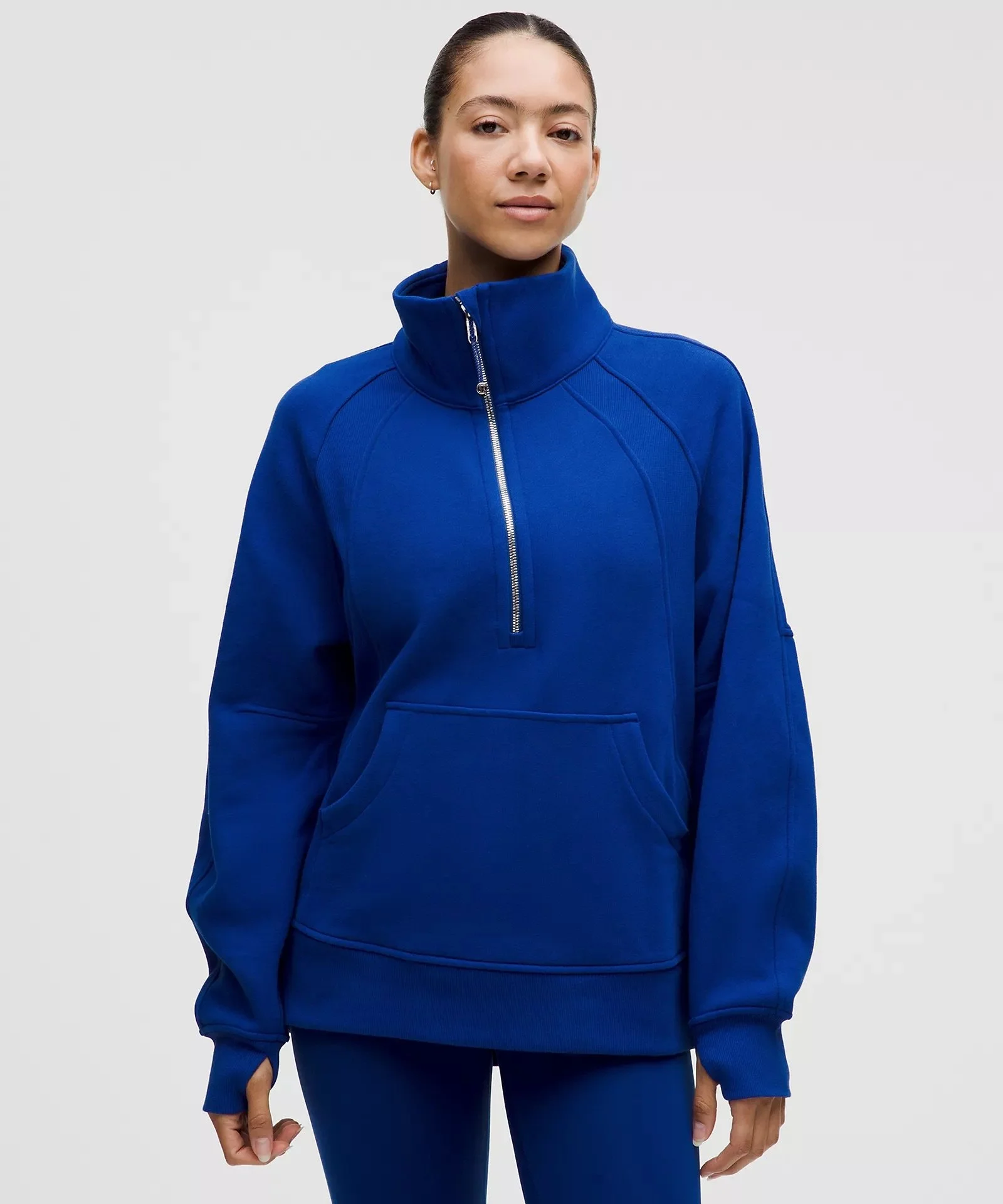 Scuba Oversized Funnel-Neck Half Zip