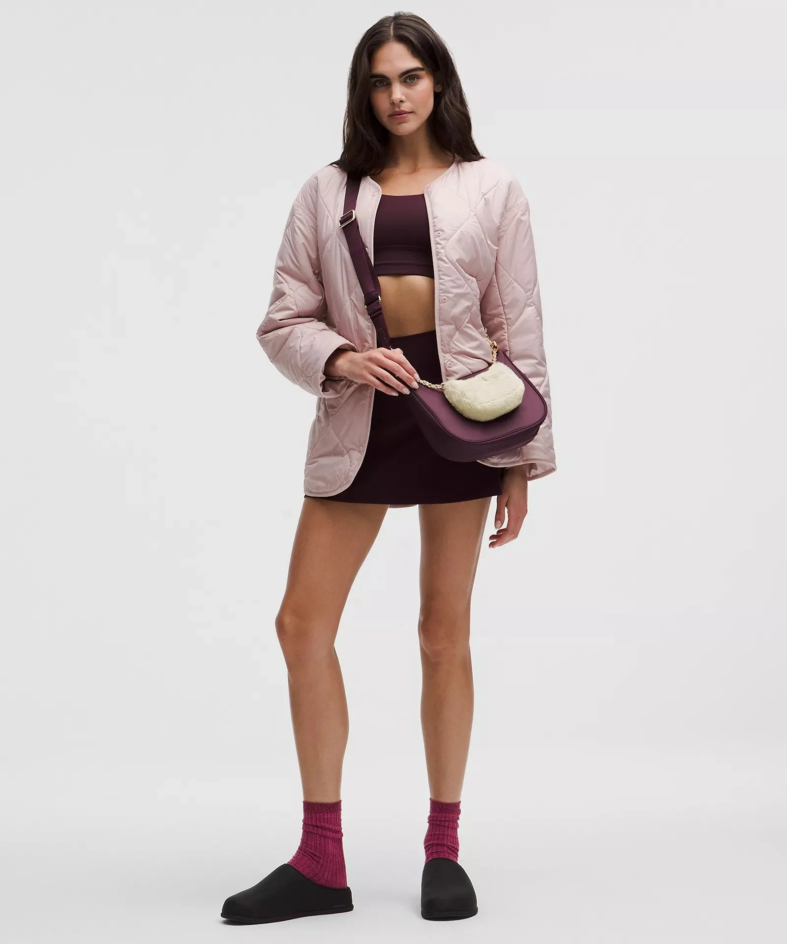 City Essentials Nano Shoulder Bag Plush Fleece - Natural Ivory