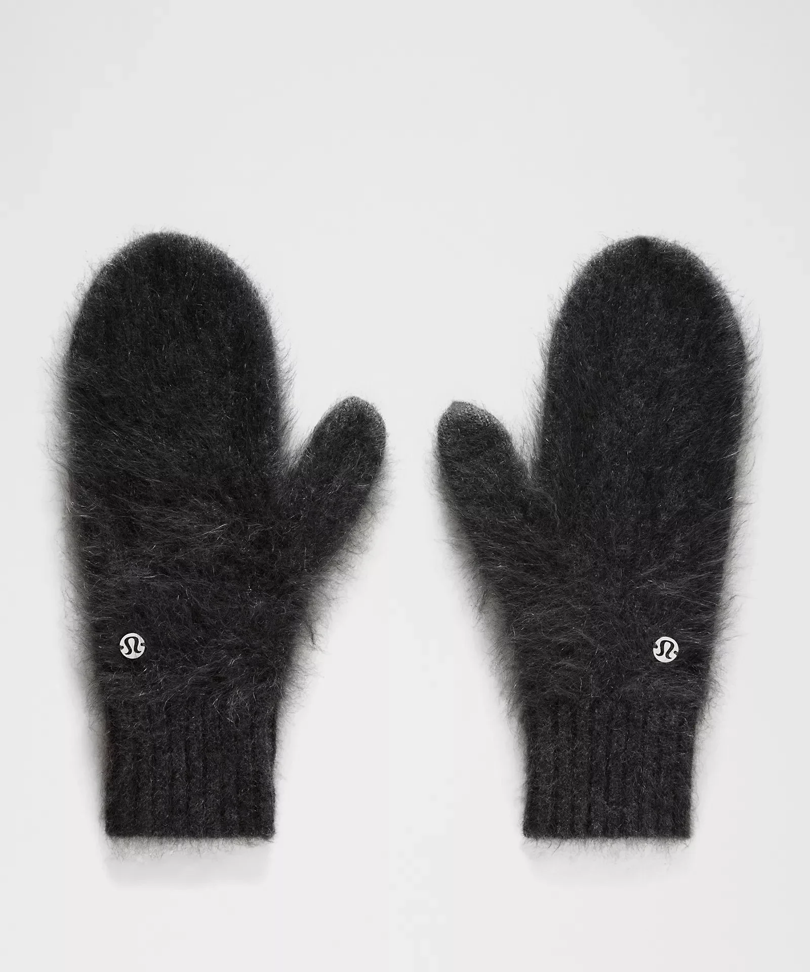 Fuzzy Cashmere Mittens - Light Onyx