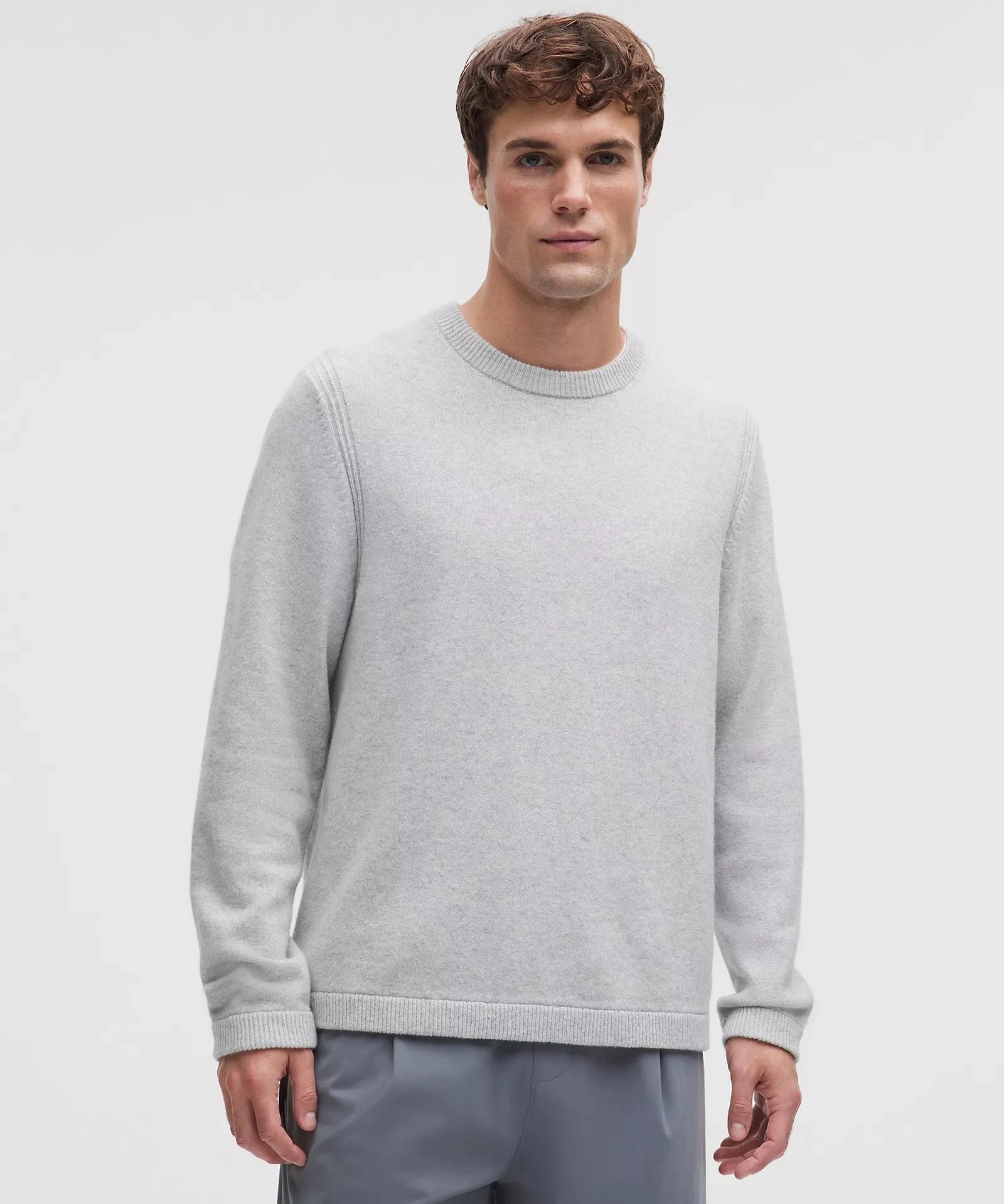 New Venture Cashmere Crewneck Sweater - Silver Fox