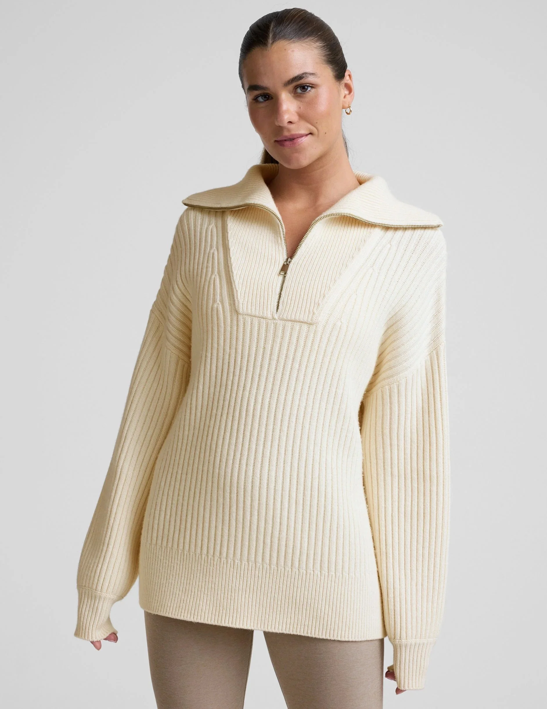 Wool Blend Collared Pullover