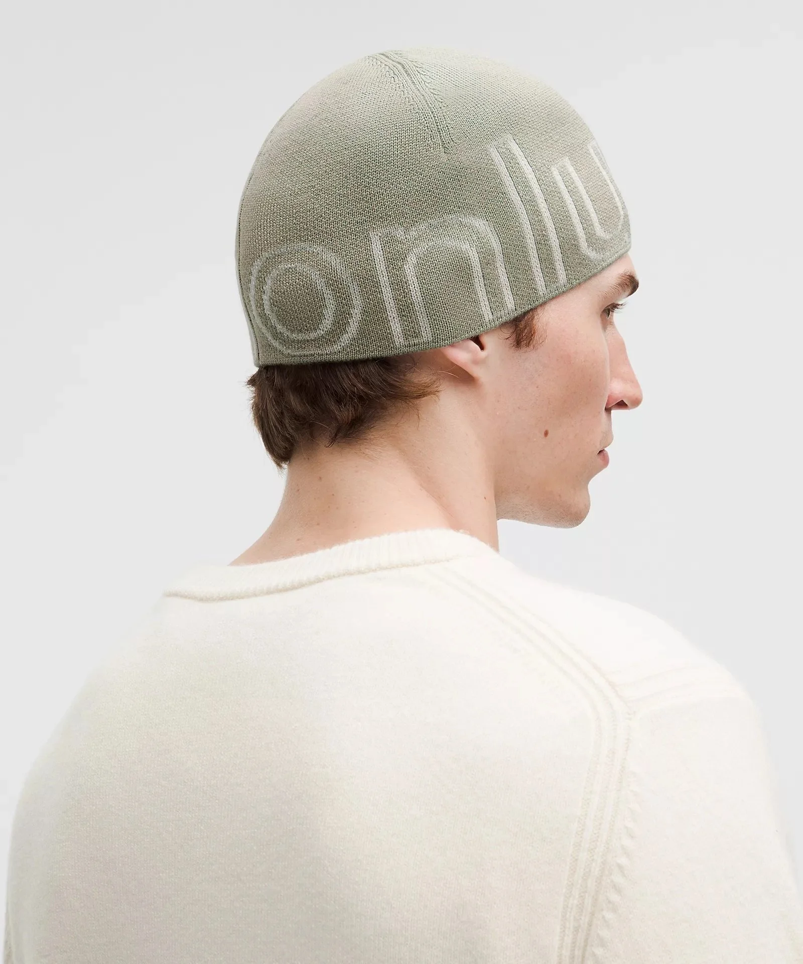 Wordmark Merino Wool Skull Beanie