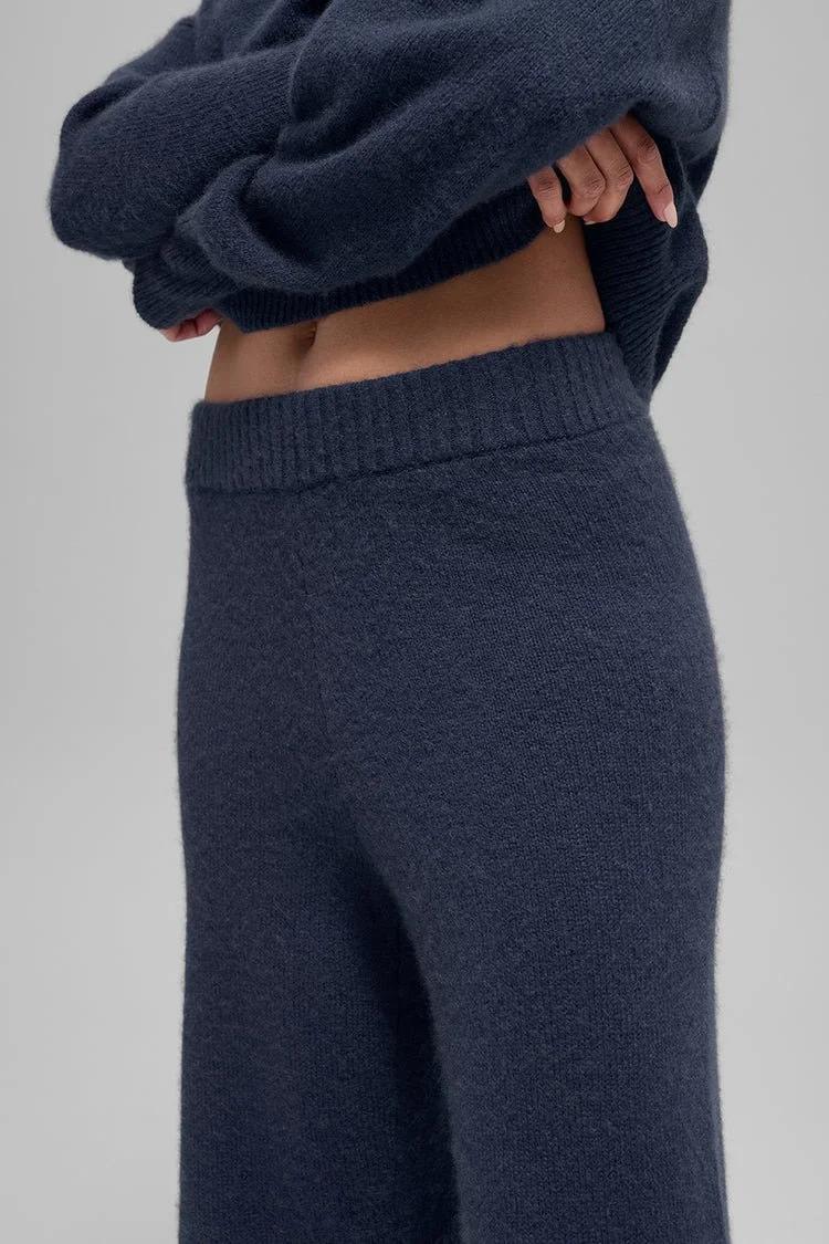 Wool Cashmere High-Waist New Class Wide Leg Pant