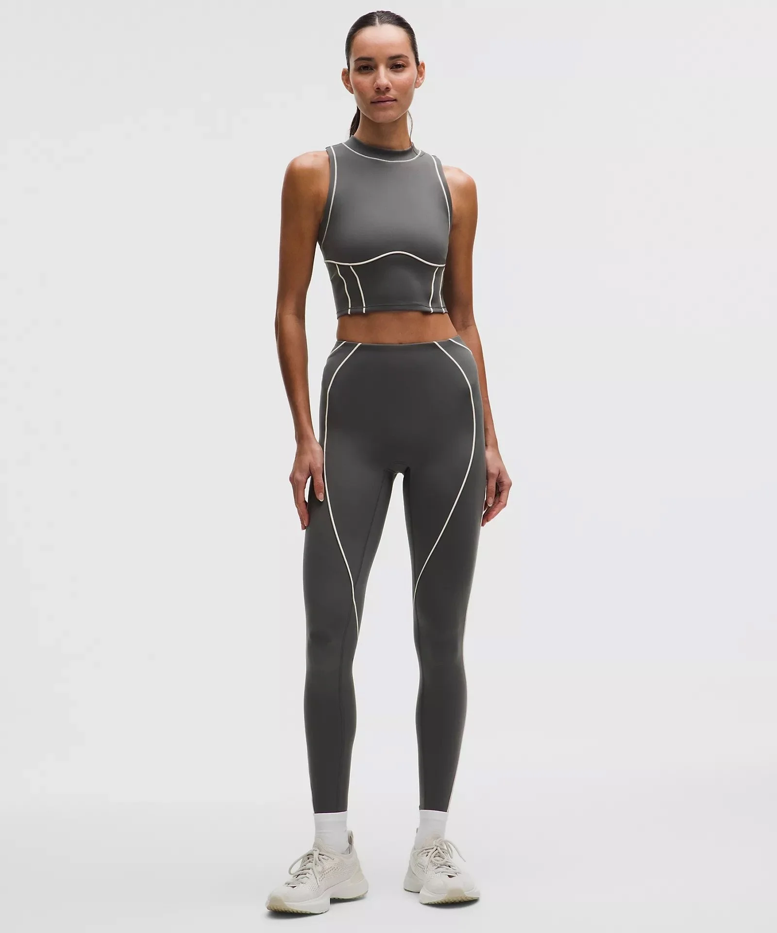 Ultralu Contour-Seam Cropped Tank Top