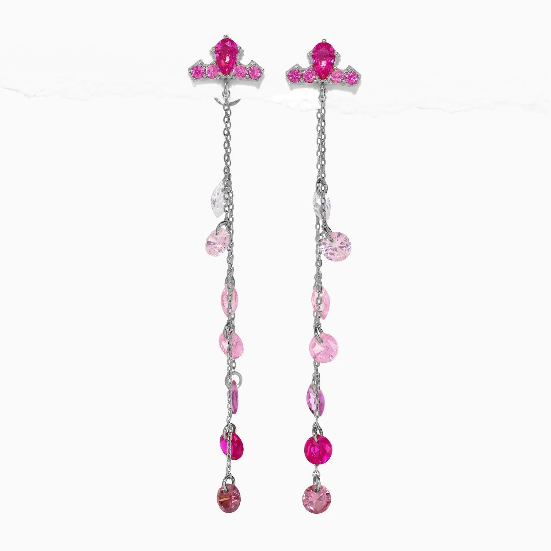 Sleeping&nbsp;Beauty&nbsp;Aurora&nbsp;Crown&nbsp;Dangle&nbsp;Earrings - Silver
