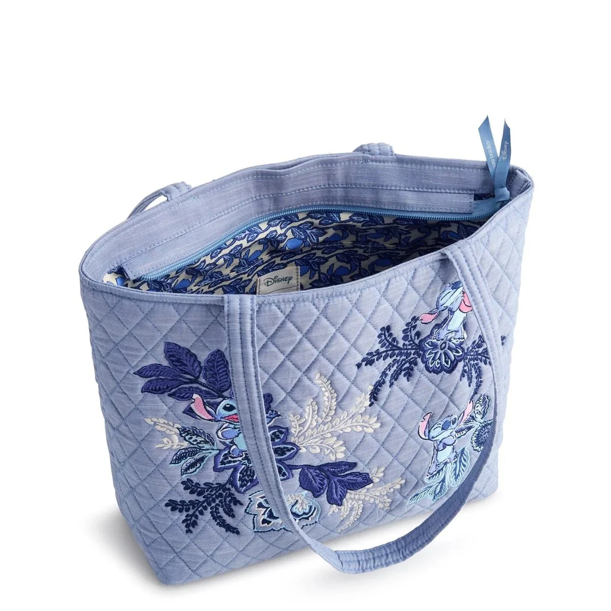 Disney Small Original Vera Tote - Stitch Leafy Blooms Chambray