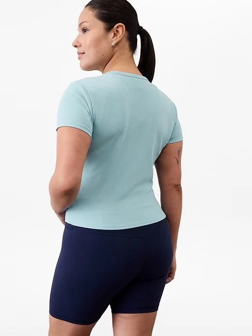 Signature Rib Crop Tee