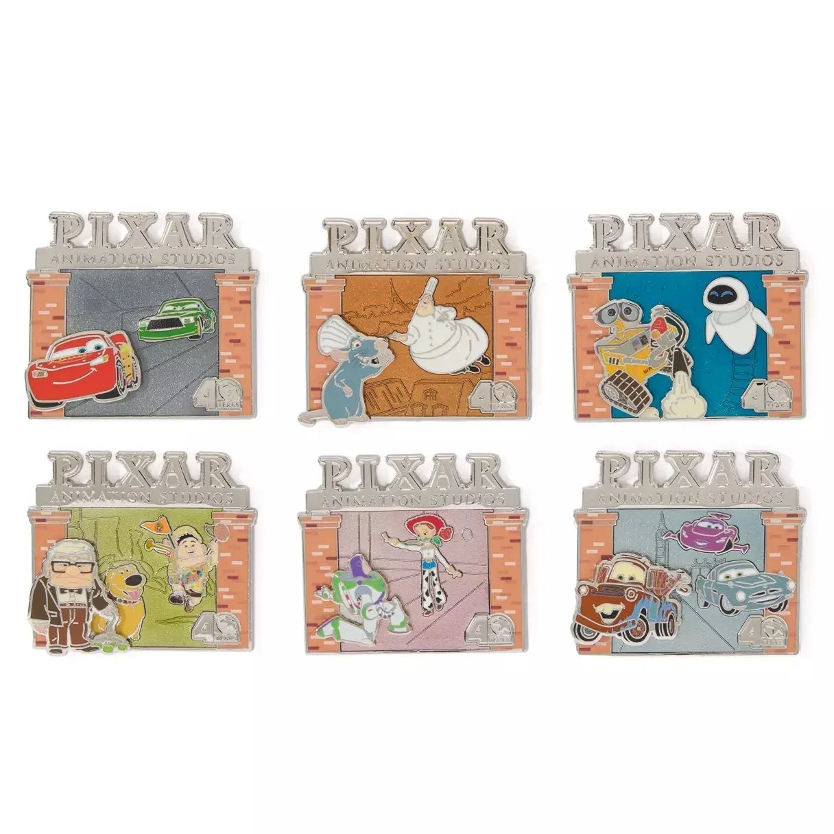 Pixar Animation Studios 40 Years Pin Set 2