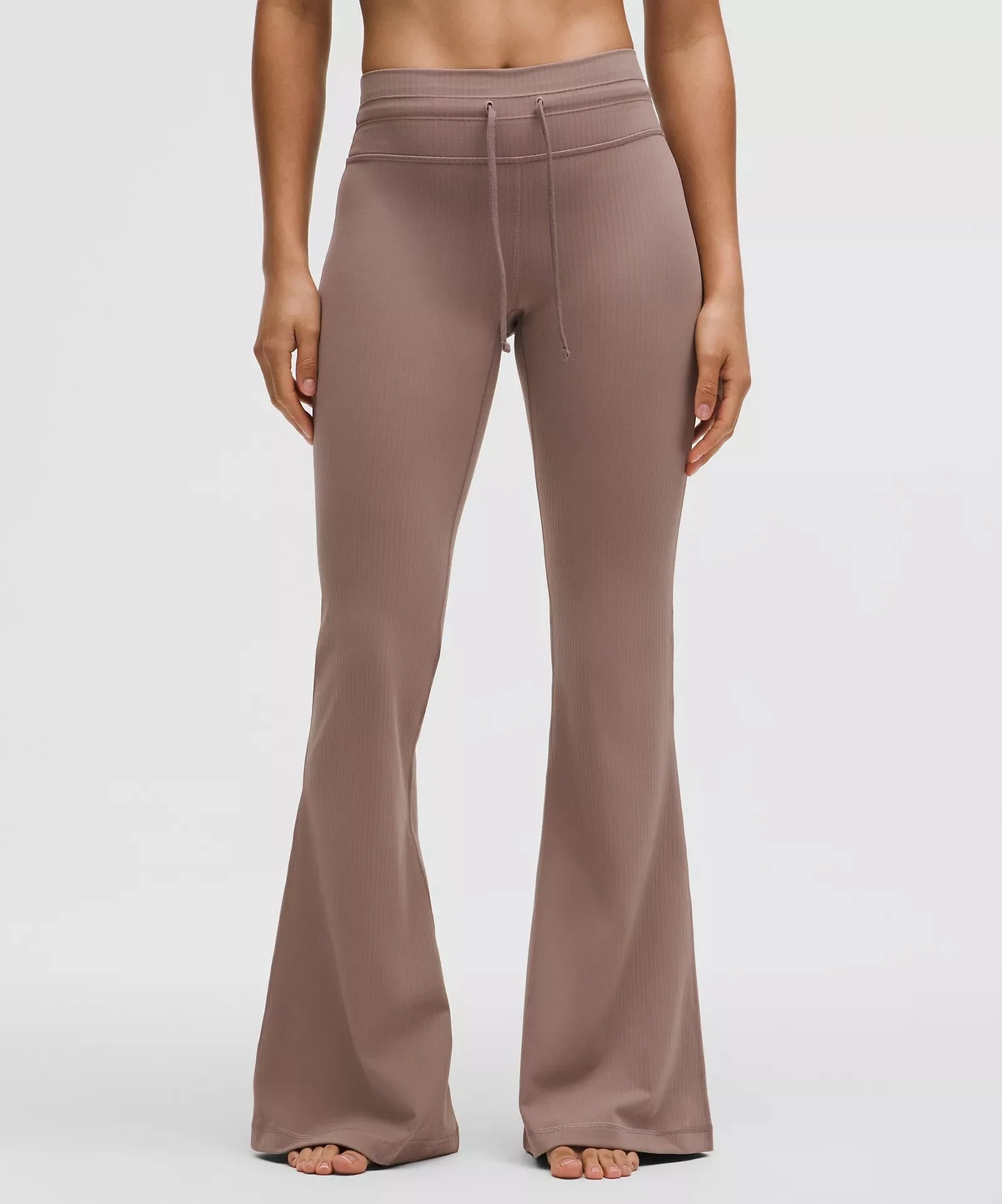 Groove High-Rise Ribbed Wide-Flare Pant