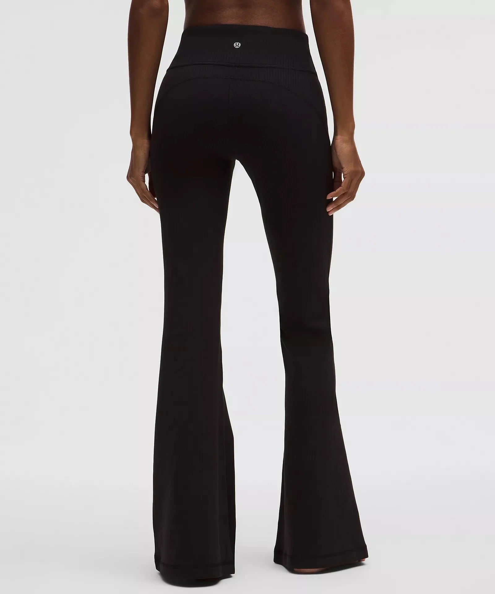 Groove High-Rise Ribbed Wide-Flare Pant