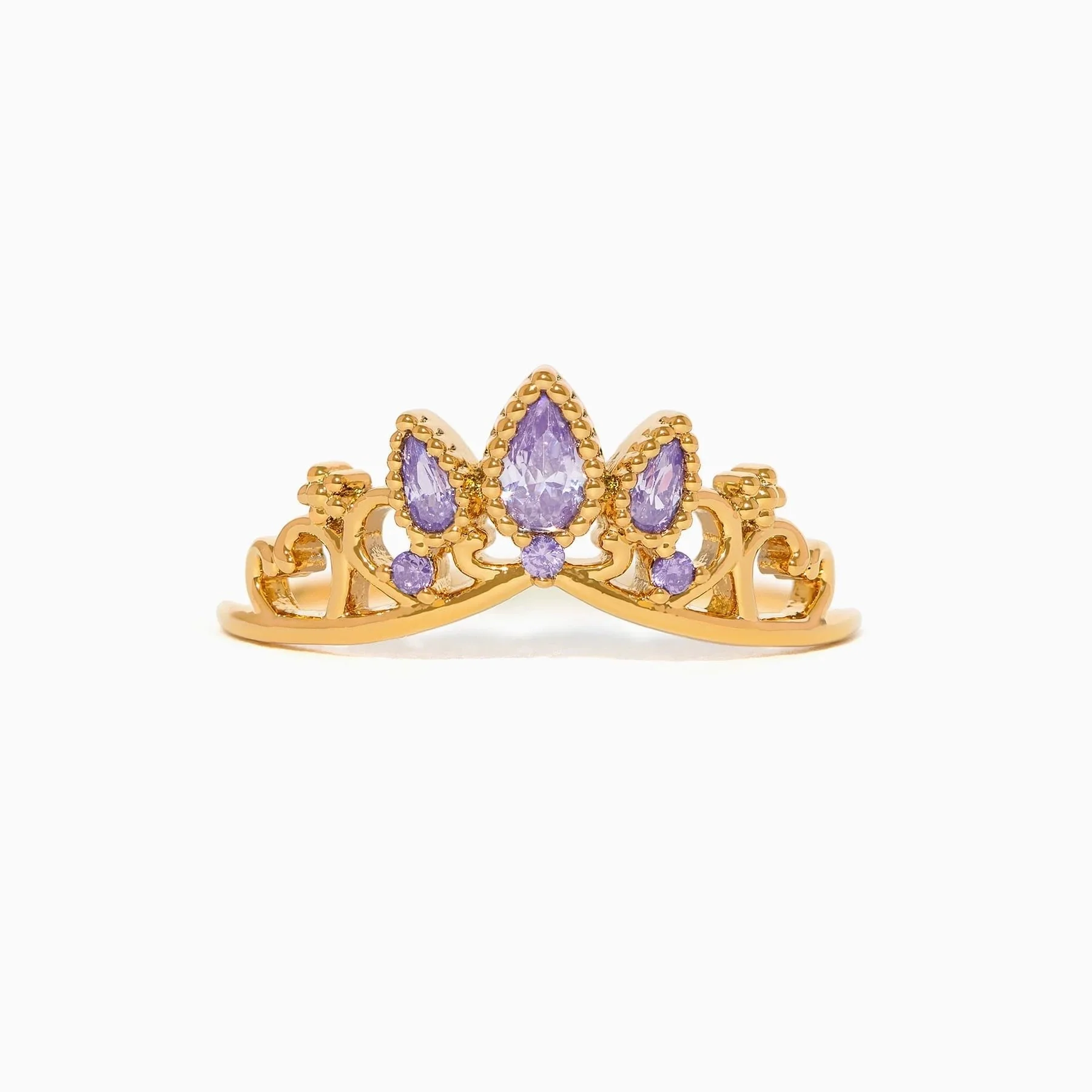 Tangled&nbsp;Rapunzel&nbsp;Crown&nbsp;Sterling&nbsp;Silver&nbsp;Ring - Gold