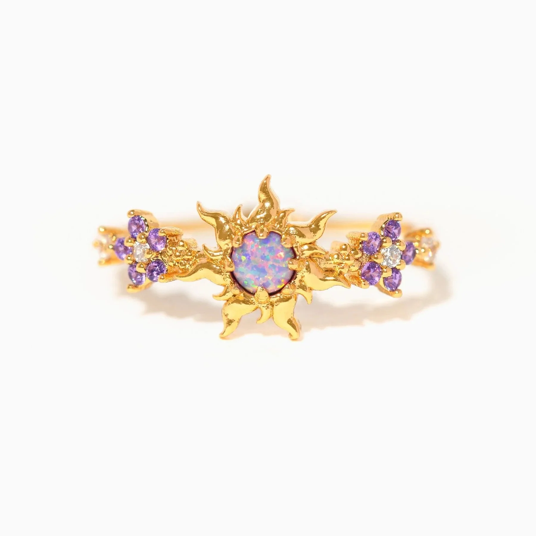 Tangled&nbsp;Corona's&nbsp;Crest&nbsp;Sun&nbsp;Sterling&nbsp;Silver&nbsp;Ring - Gold