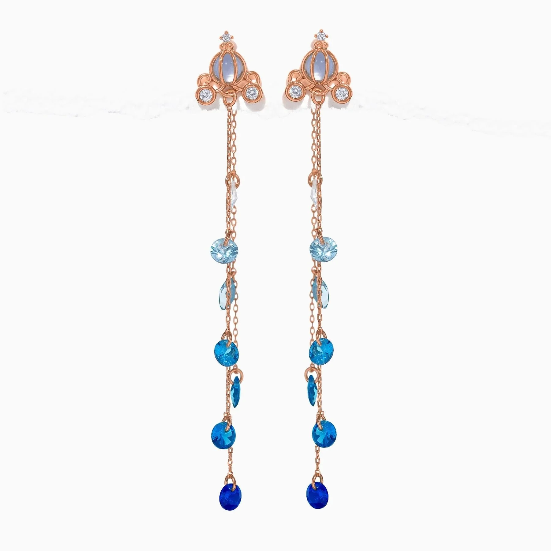 Cinderella&nbsp;Dangle&nbsp;Earrings - Rose Gold