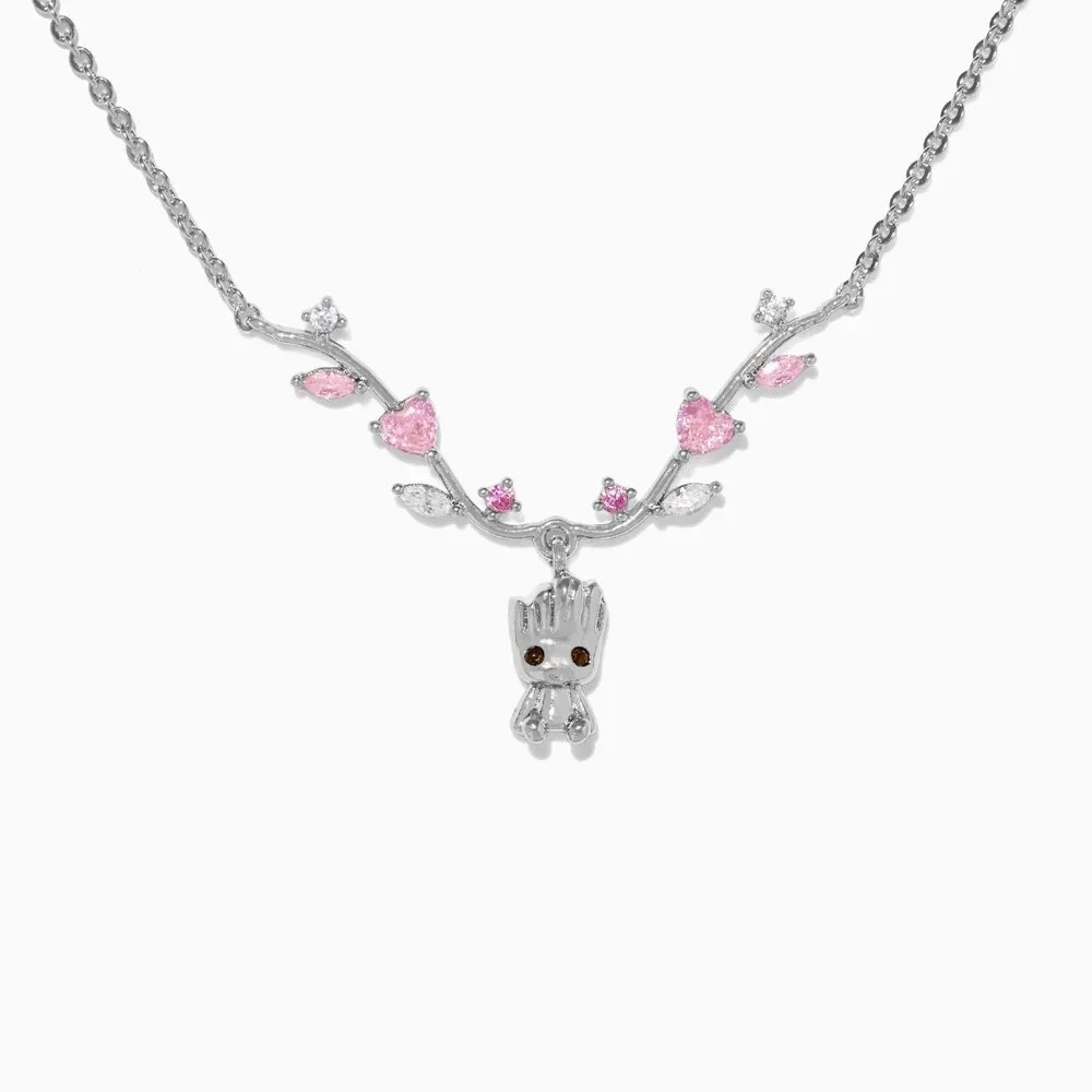 Marvel's&nbsp;Groot&nbsp;Heartline&nbsp;Necklace - Silver