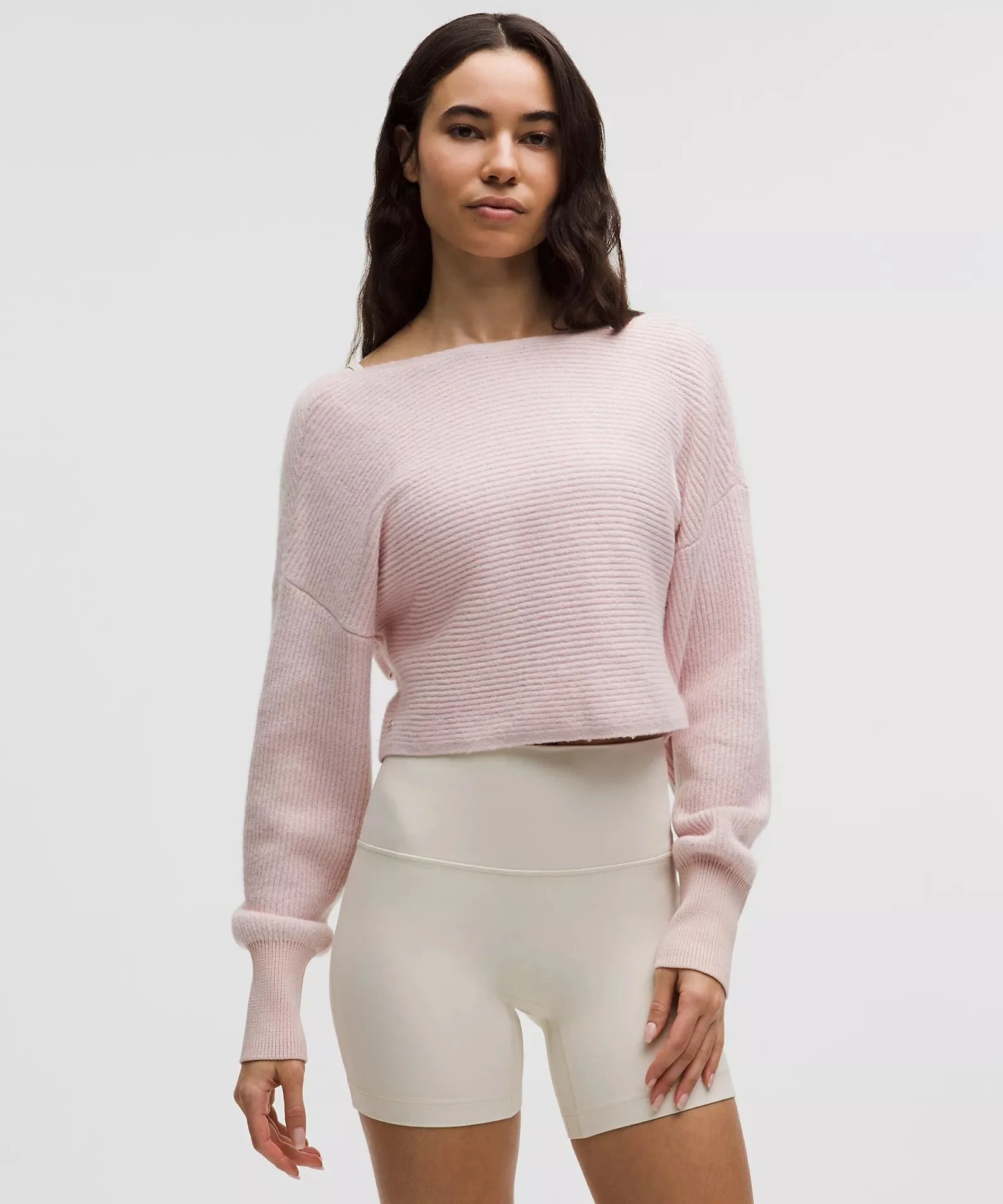 Brushed Cotton Reversible Crossover Sweater