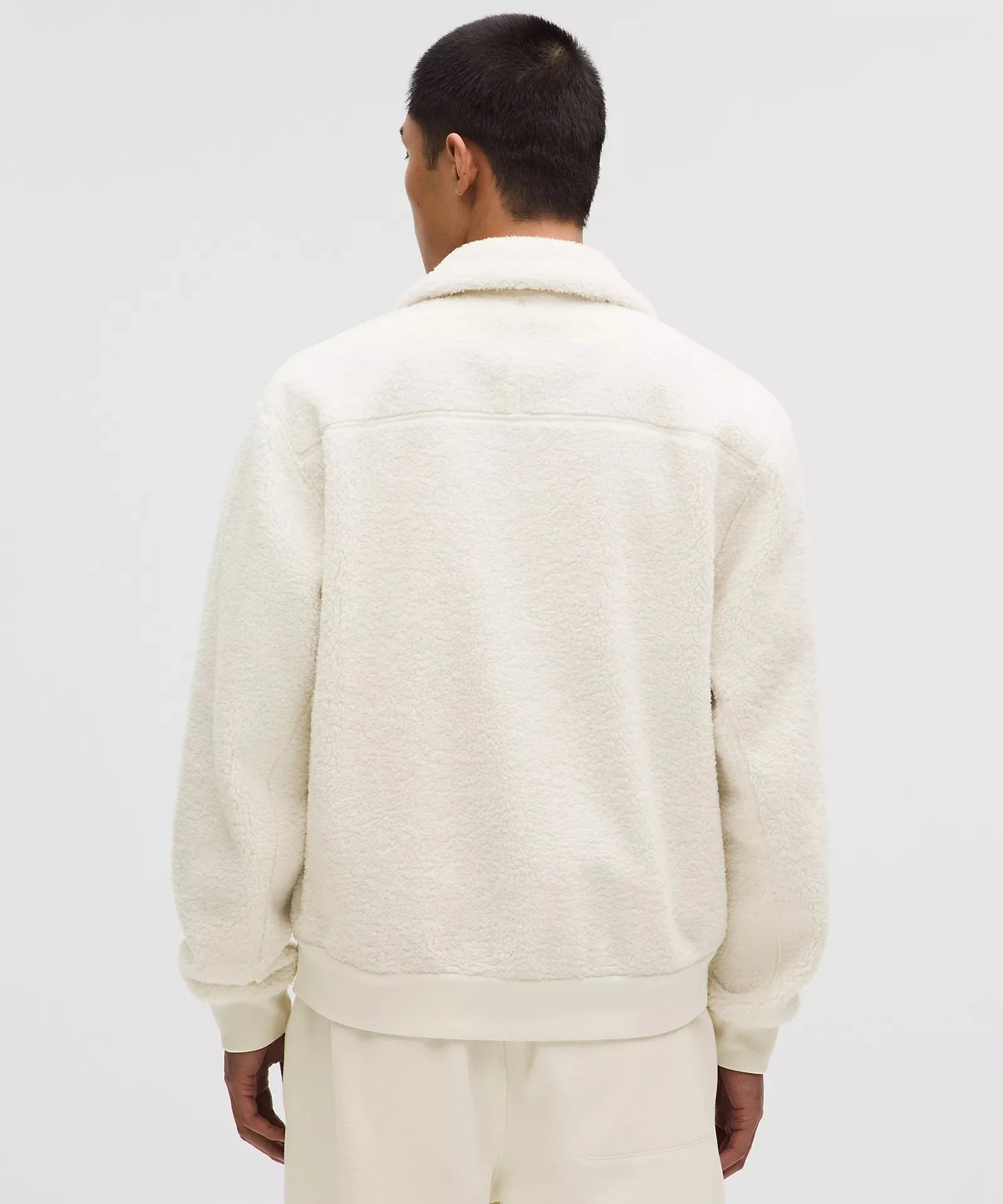 Textured Fleece Bomber Jacket