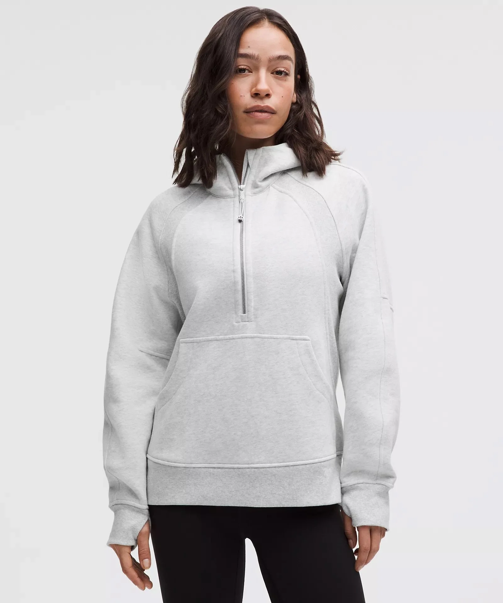 Scuba Oversized Half-Zip Hoodie Long