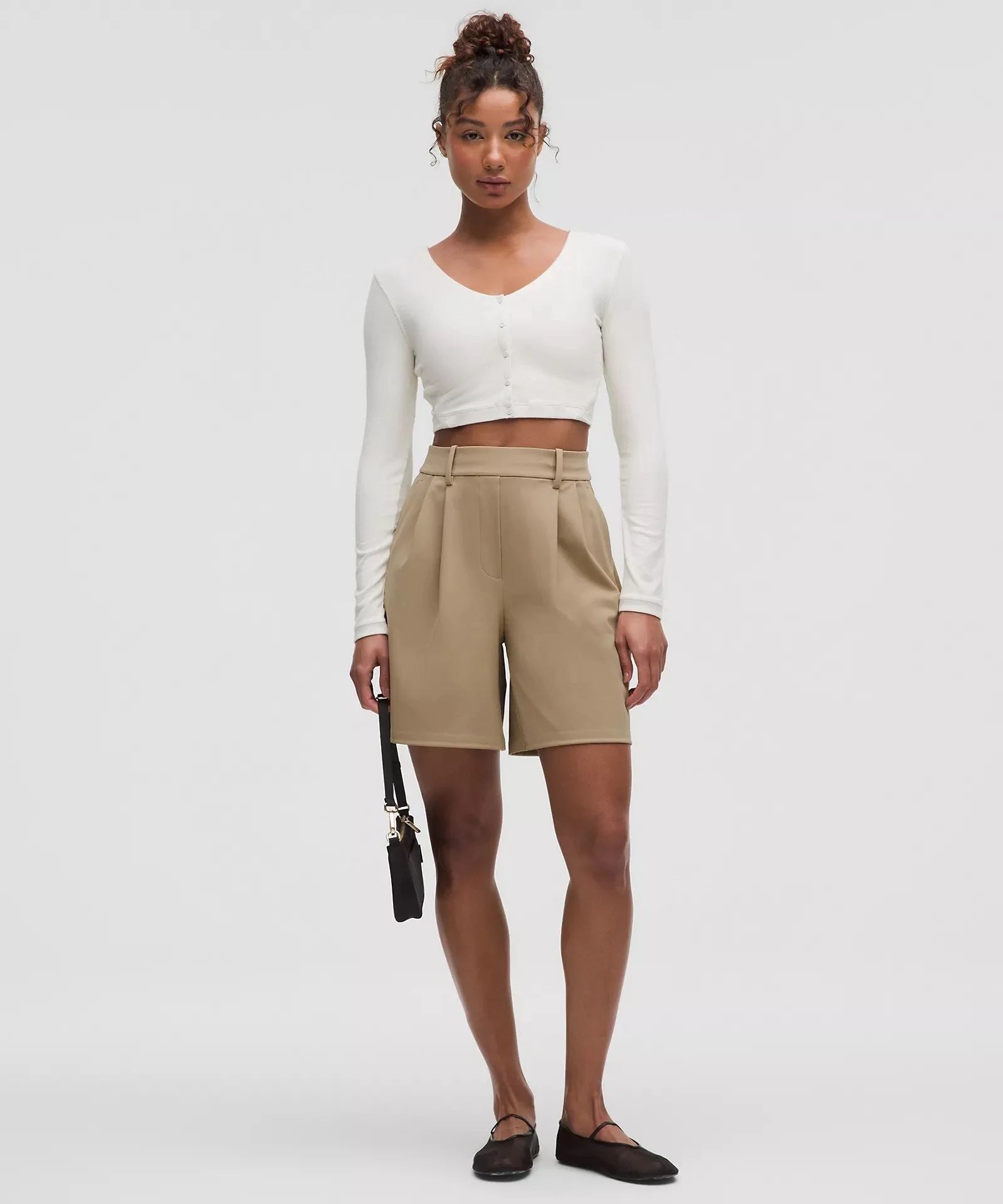 Daydrift Pleated High-Rise Short 7"