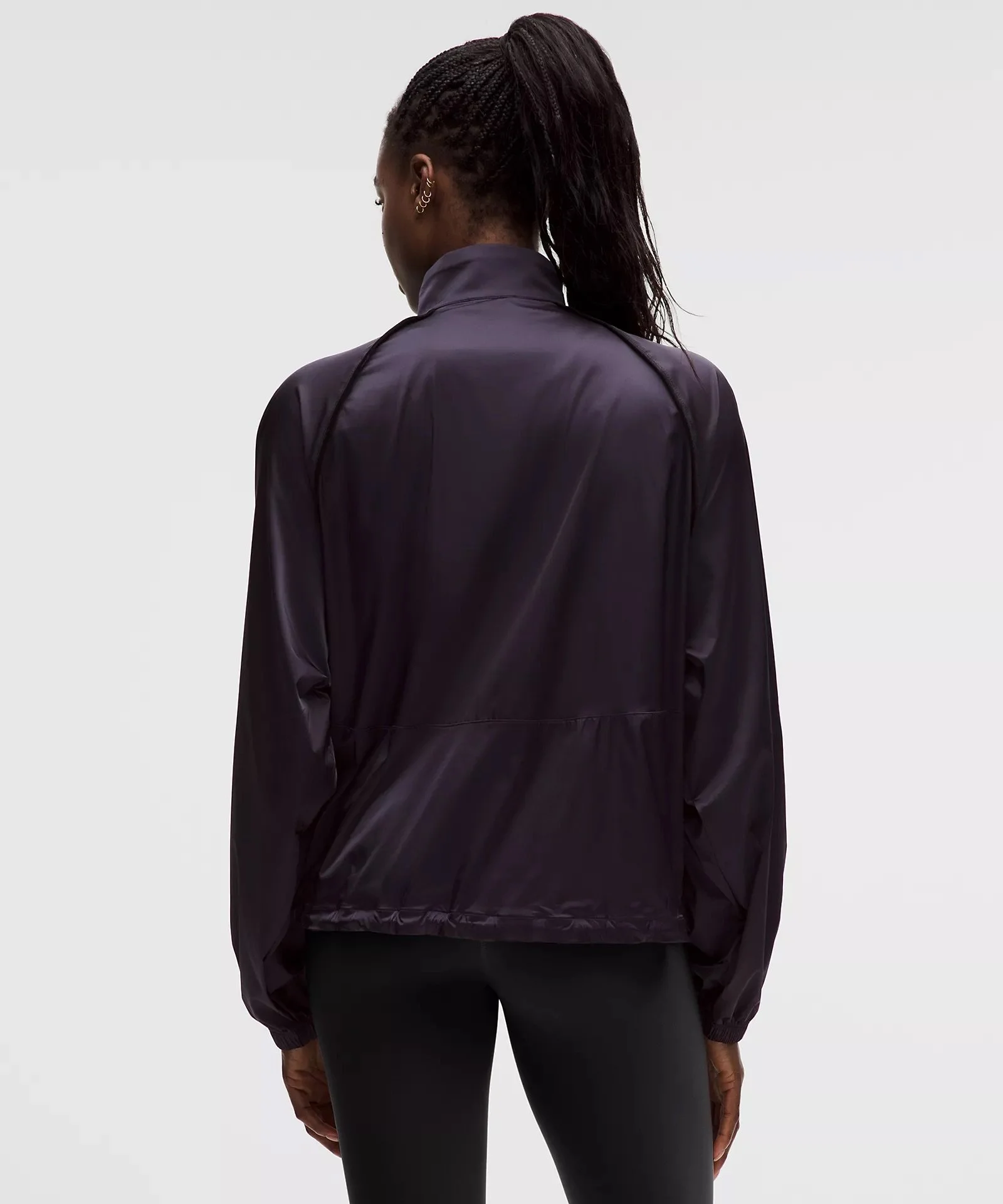 Stretch-Satin Flocked Training Jacket