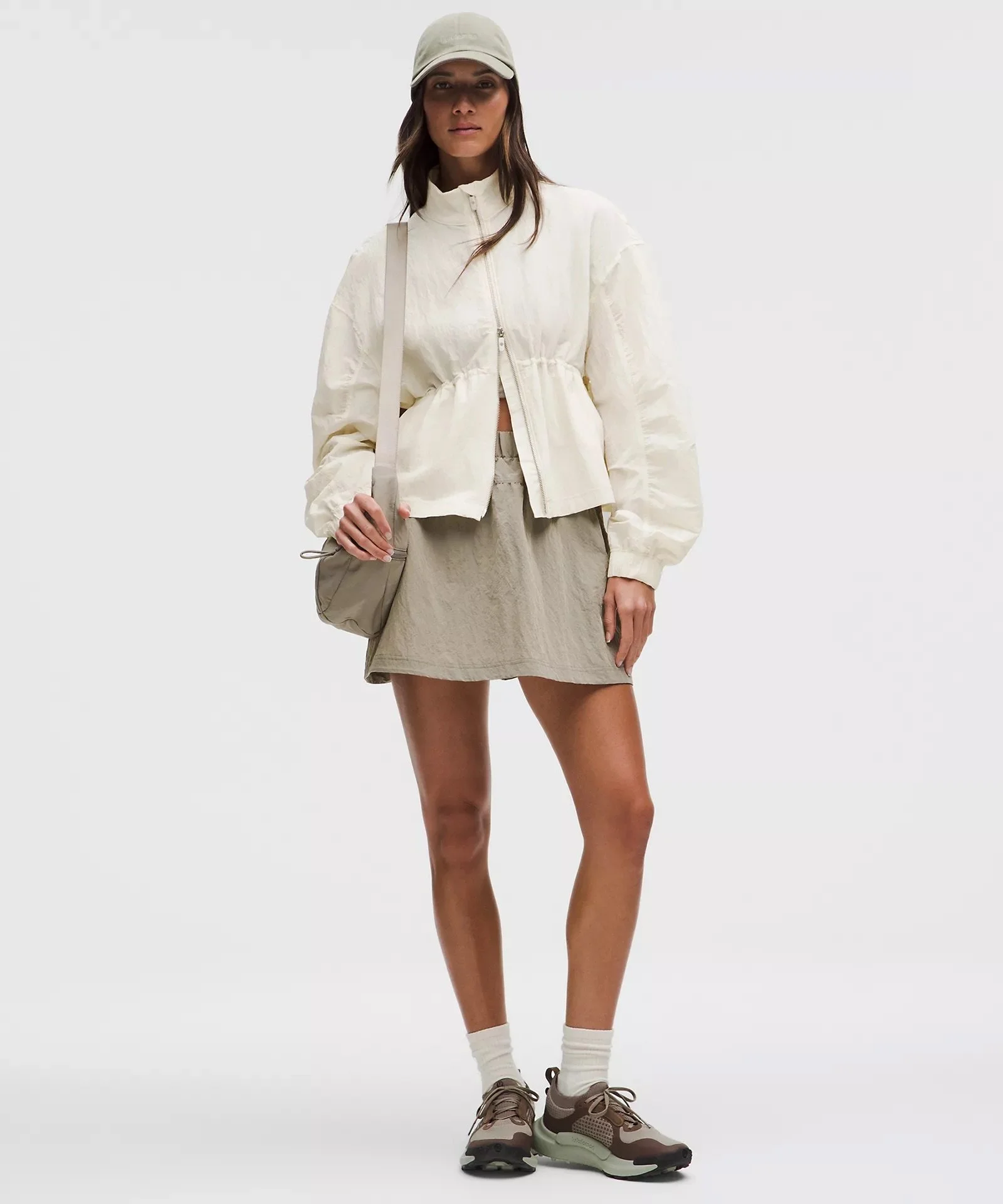 Crinkle Nylon Cinchable Jacket