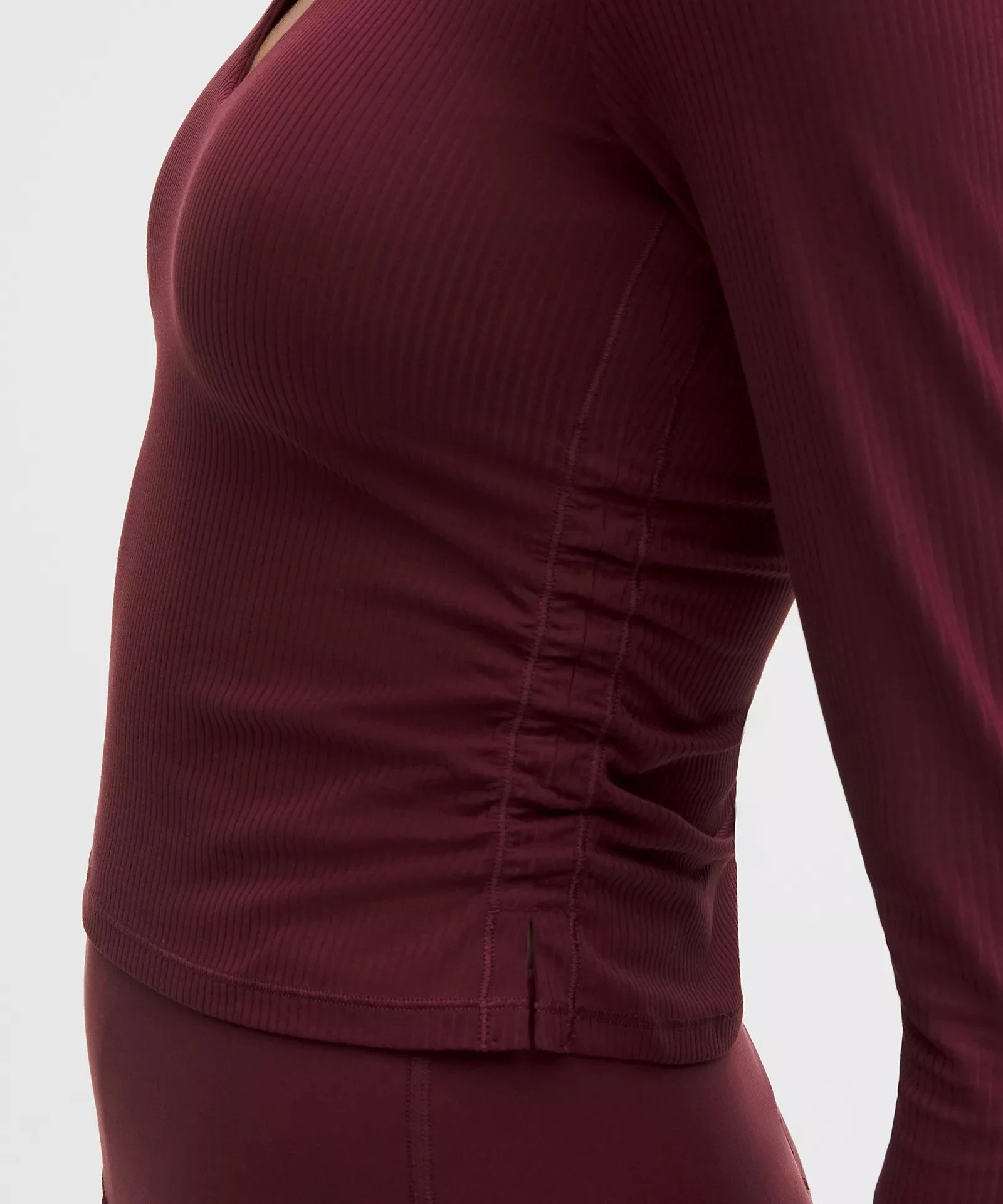 All It Takes Ribbed Nulu V-Neck Long-Sleeve Shirt