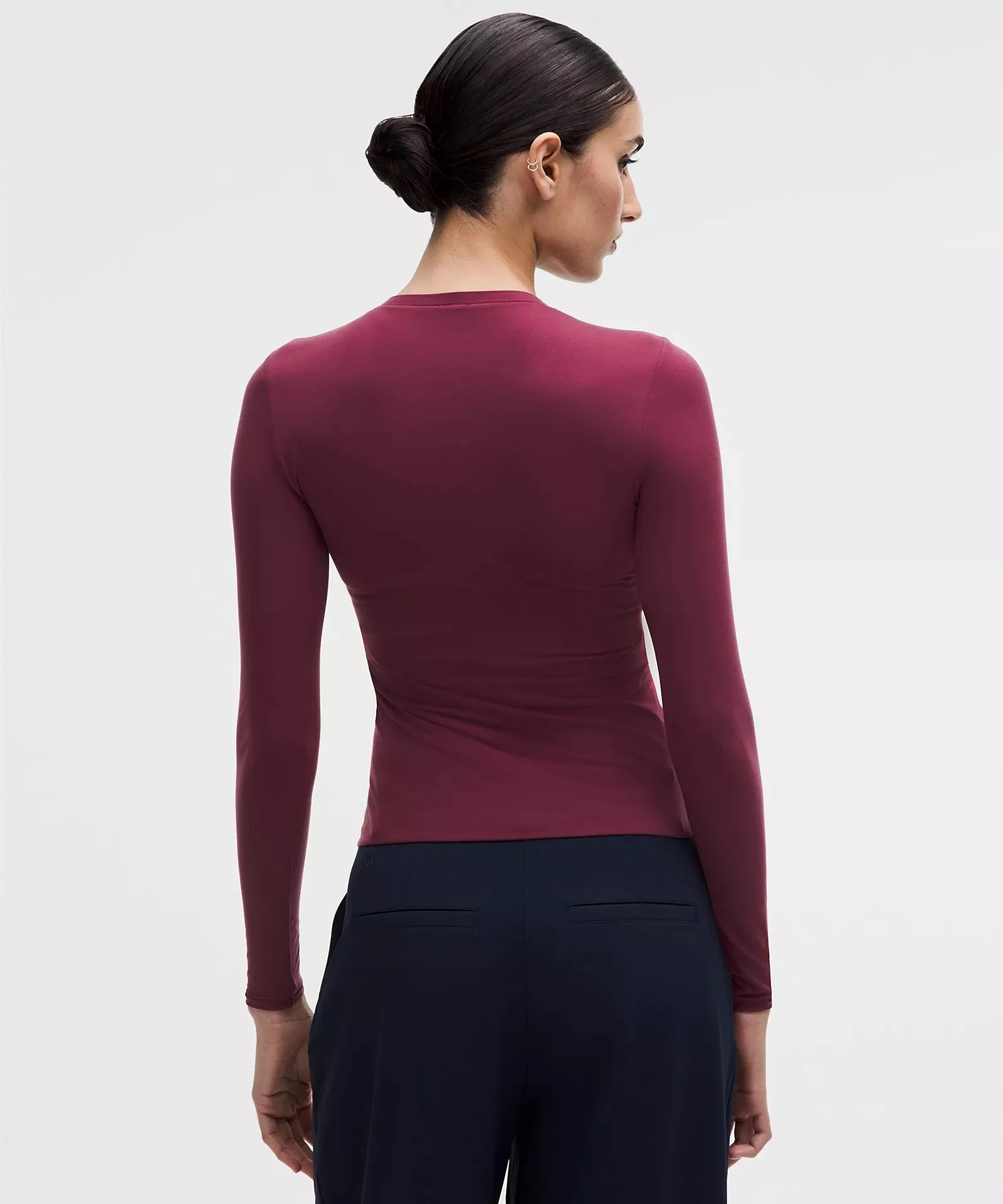 Wundermost Ultra-Soft Nulu Crewneck Long-Sleeve Shirt