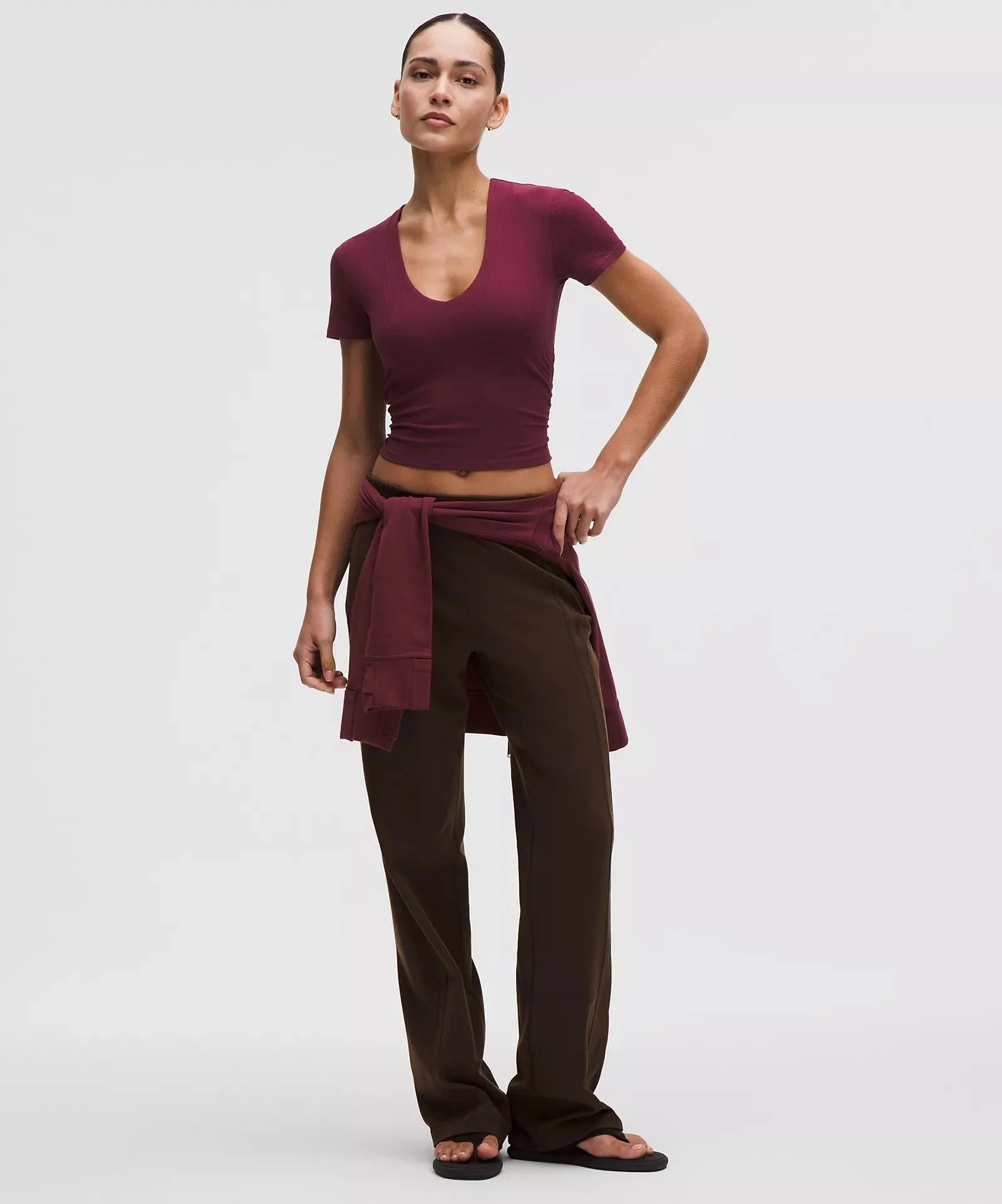 All It Takes Ribbed Nulu V-Neck T-Shirt