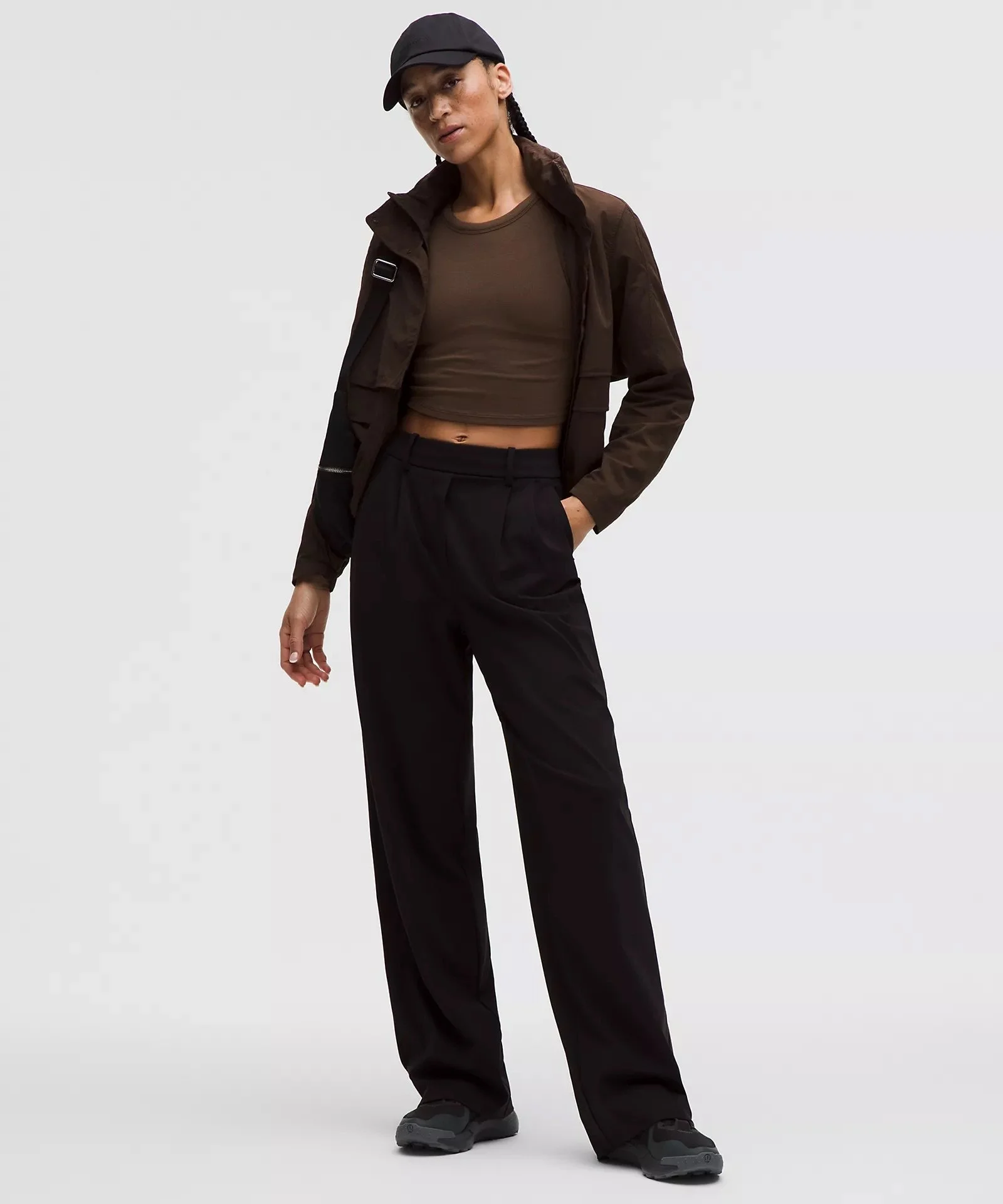 Hold Tight Straight-Hem Cropped Long-Sleeve Shirt