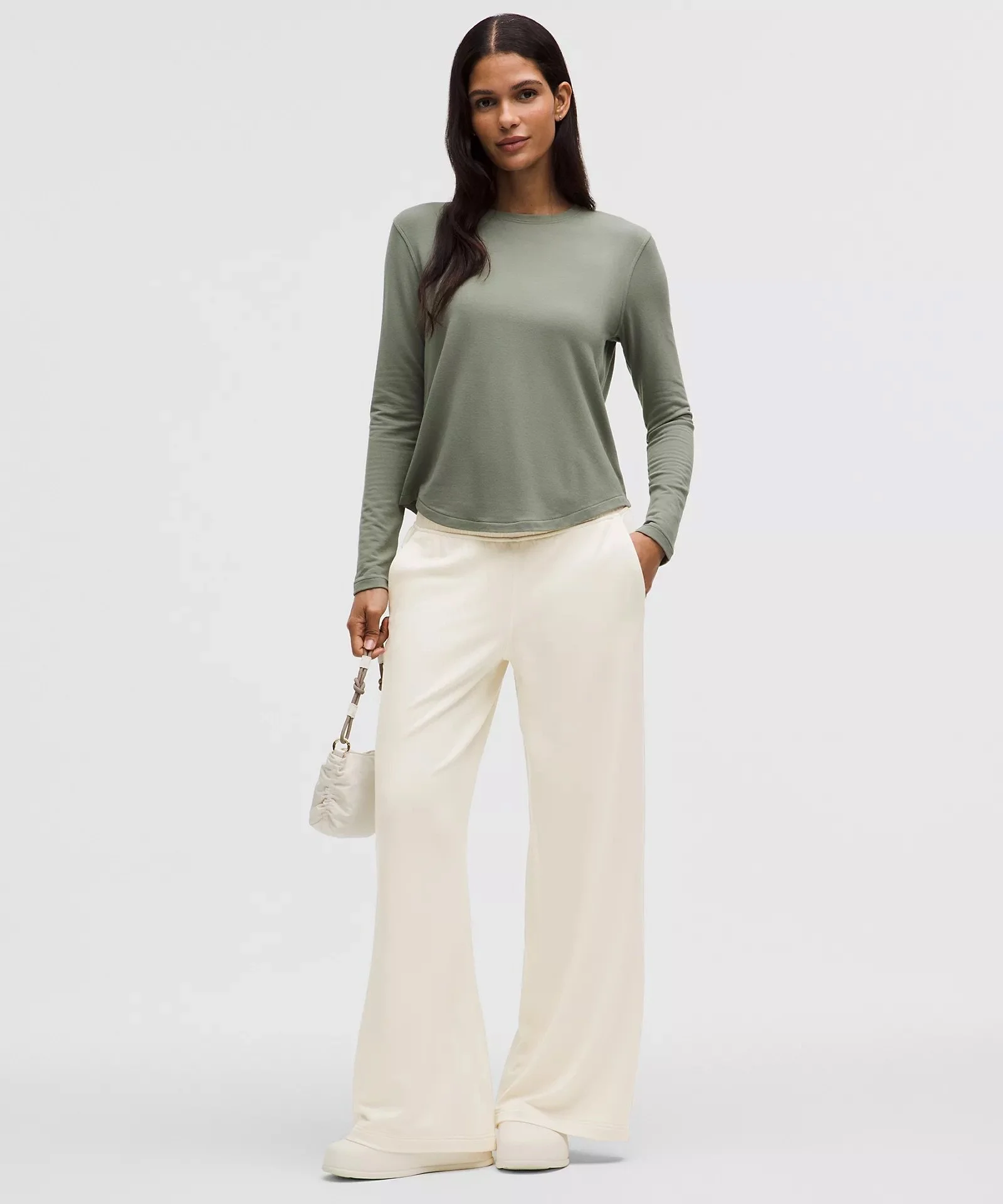BeCalm Mid-Rise Wide-Leg Pant