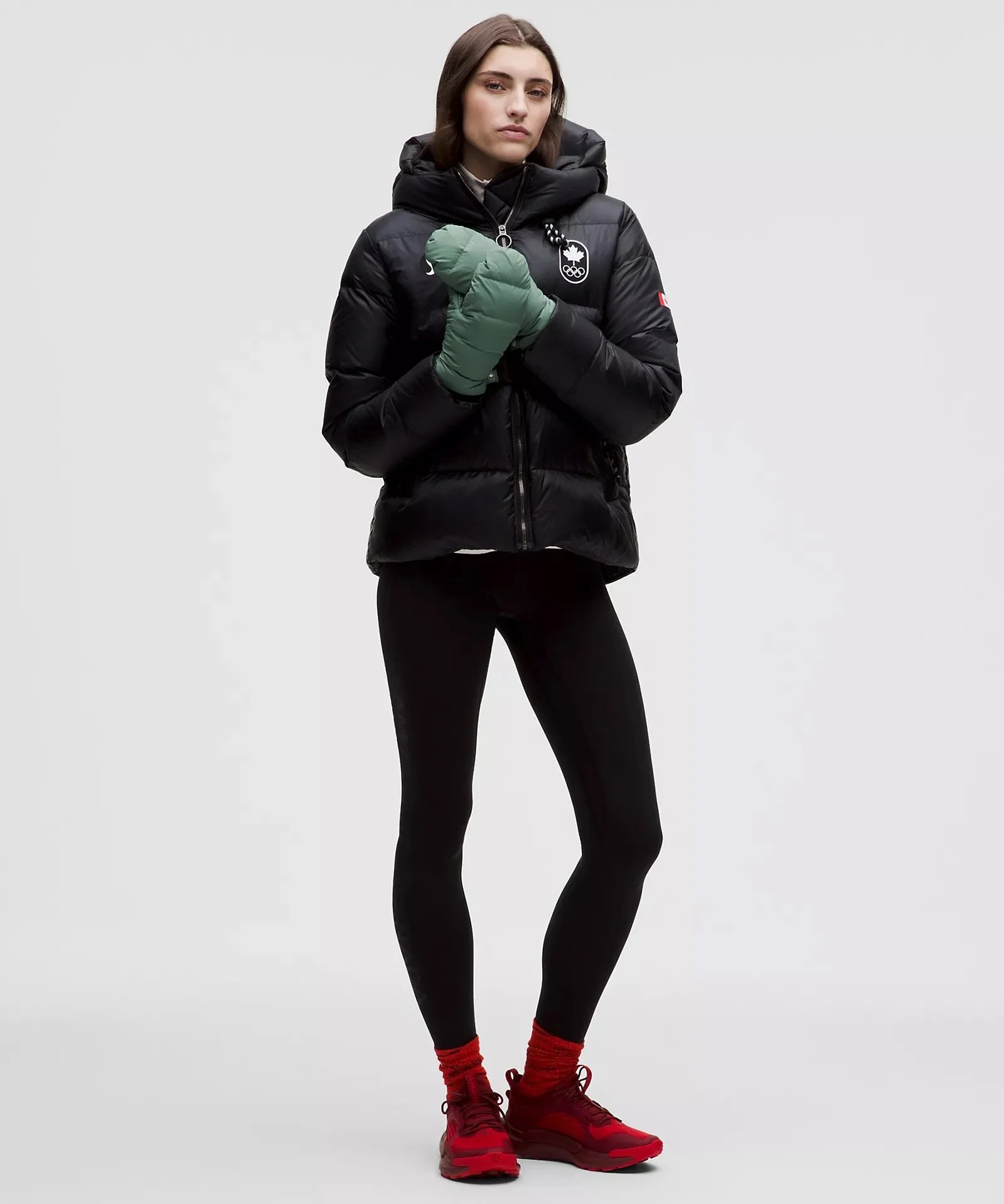 Team Canada Wunder Puff Mittens - Medium Forest