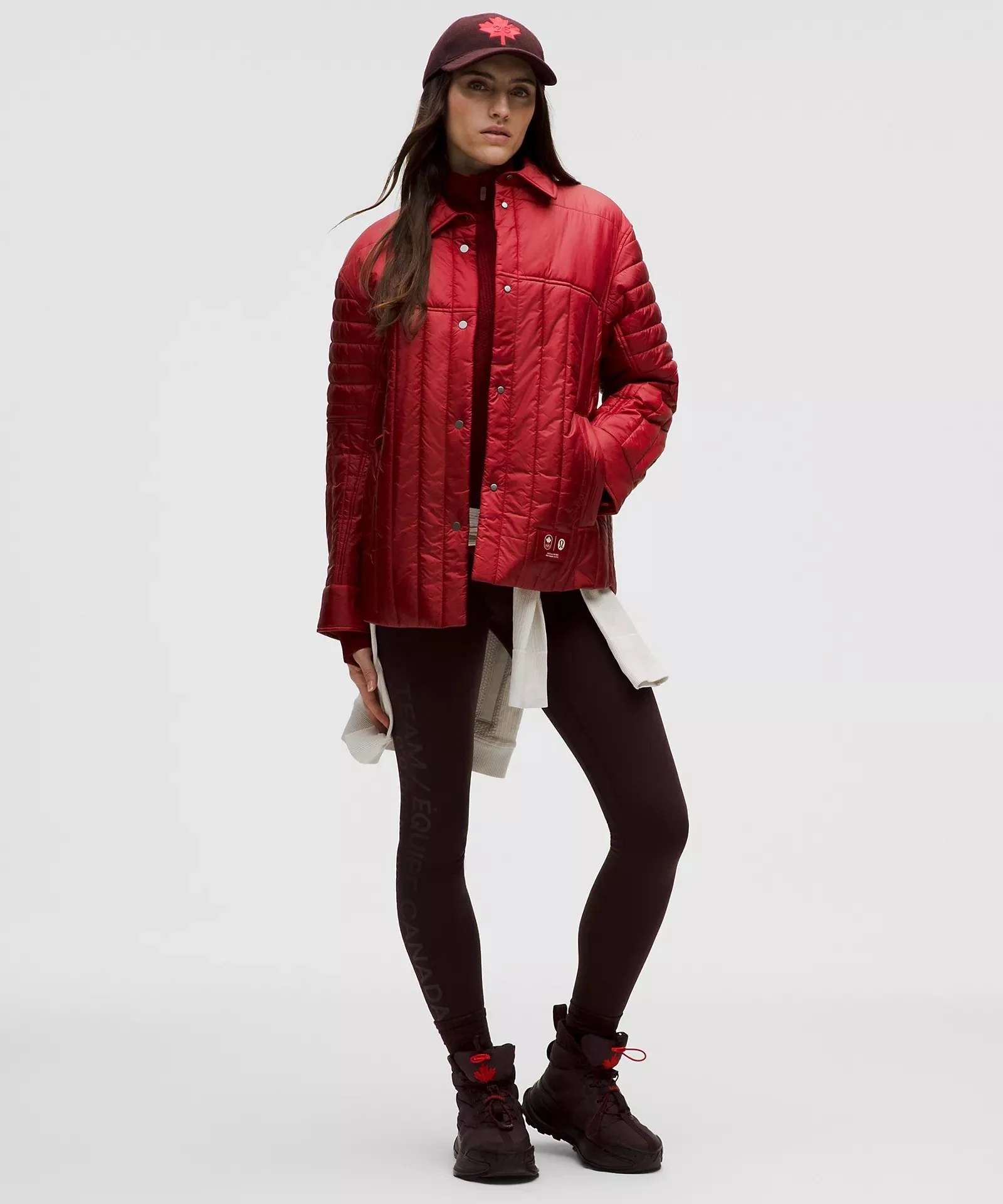 Team Canada Nylon Taffeta Insulated Shacket COC Logo