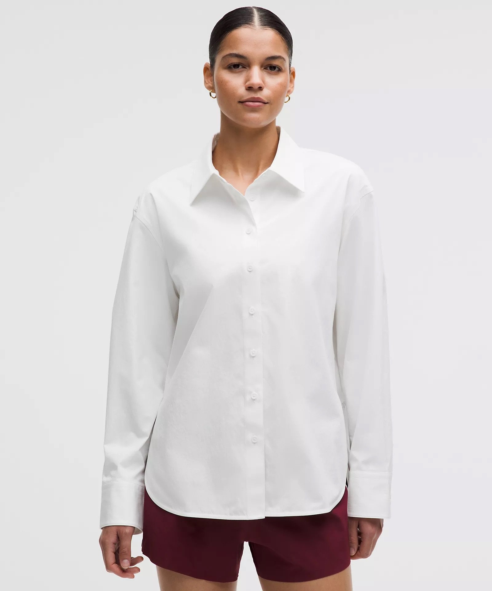 Woven Relaxed-Fit Button-Up Shirt