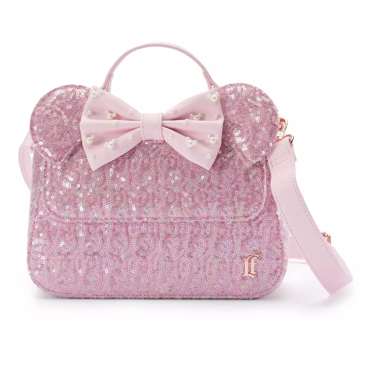 Minnie Ear Loungefly Rose Pearl Crossbody Bag