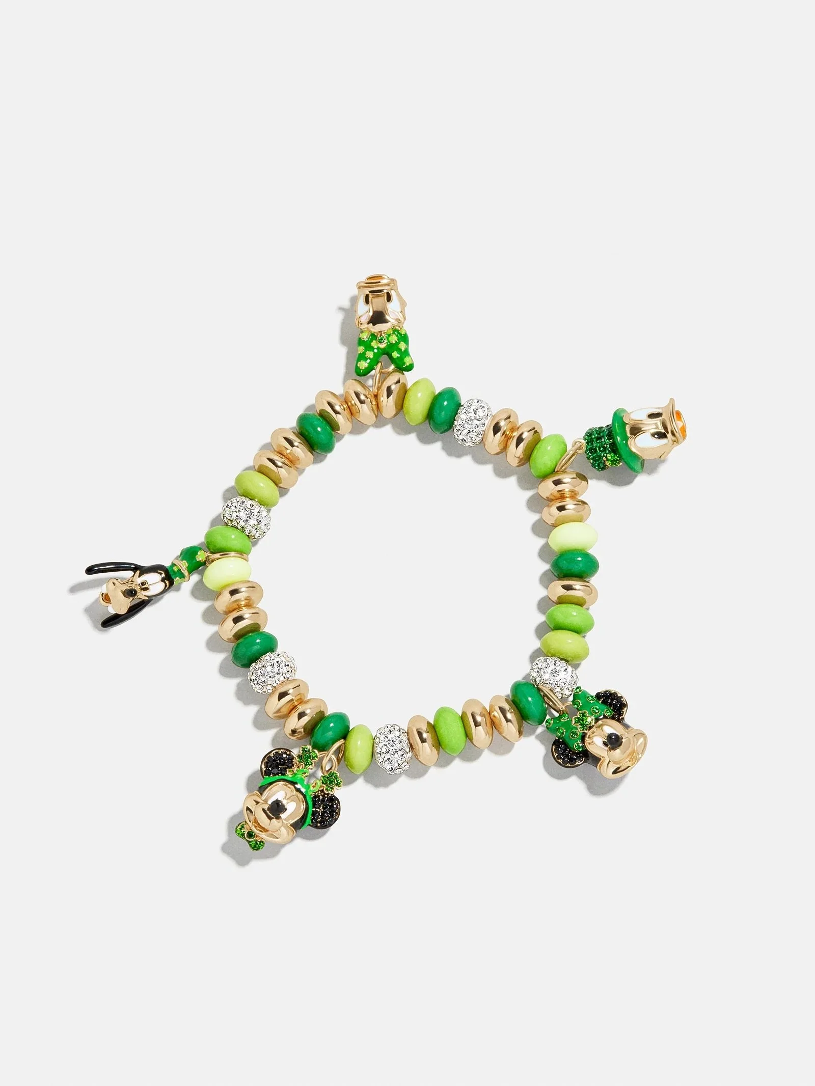 Mickey &amp; Friends St. Patricks Day Charm Bracelet