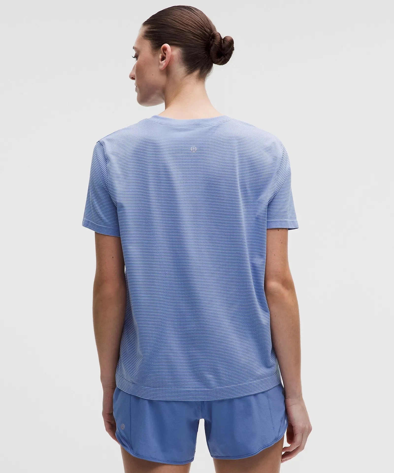 Swiftly Relaxed Short-Sleeve Shirt Hip Length - Tempo Stripe