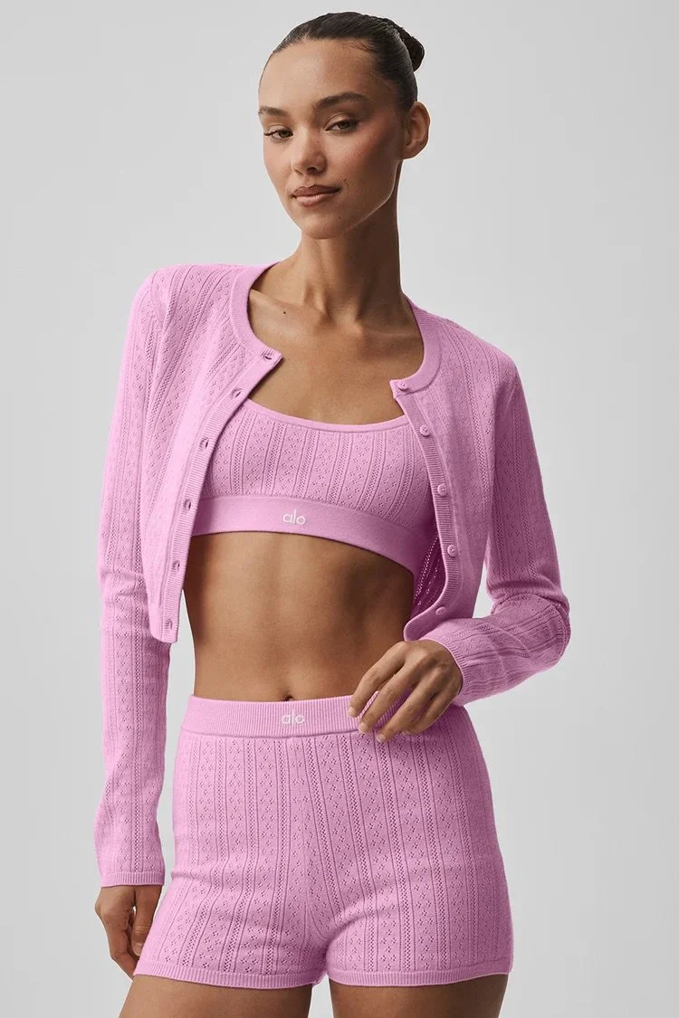 Pointelle Sweater Be Mine Cardigan