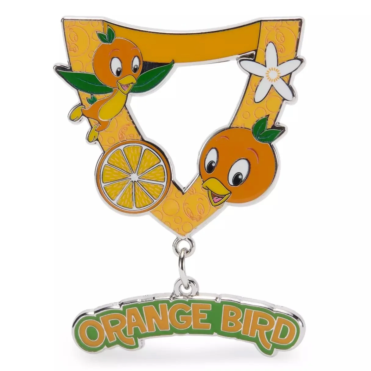 Orange Bird Disney Pin Trading Dangle Pin