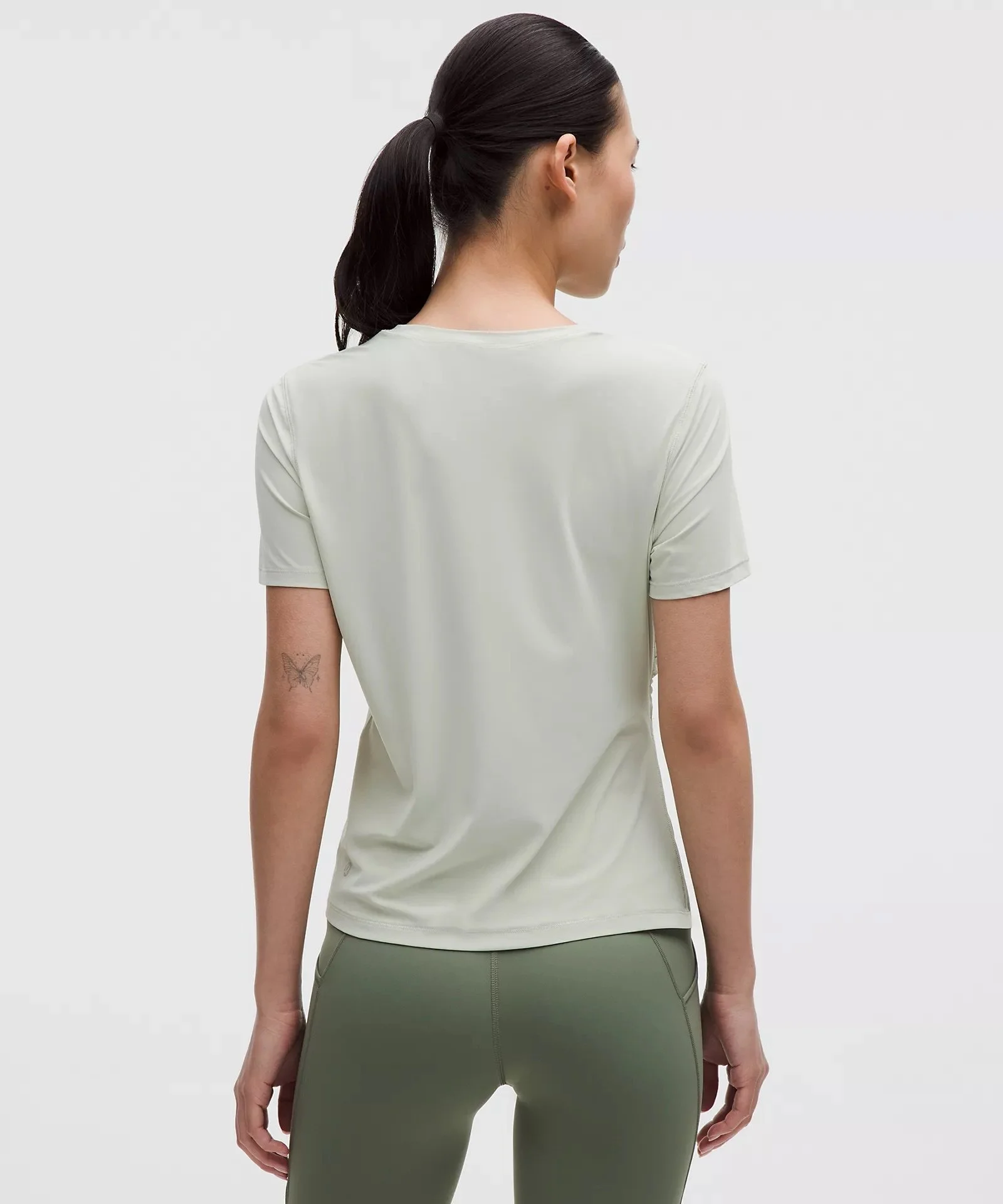 Side-Ruched Running Short-Sleeve Shirt