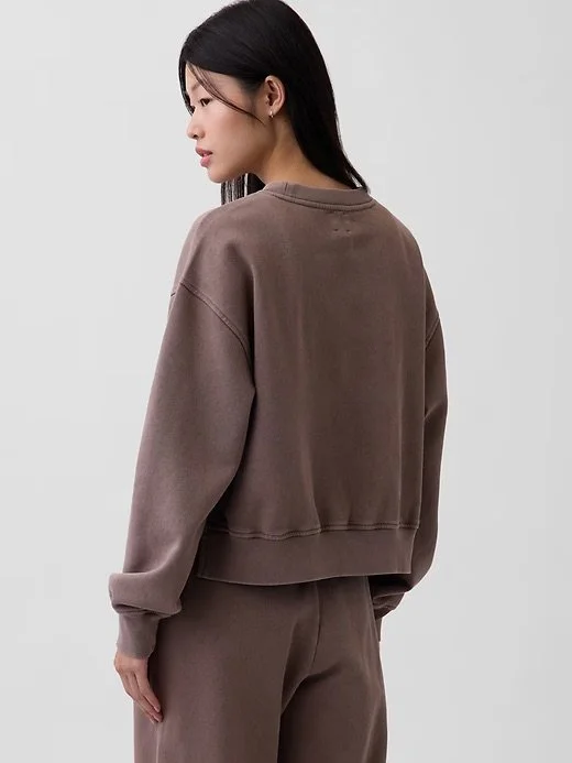 VintageSoft Oversized Split-Hem Sweatshirt