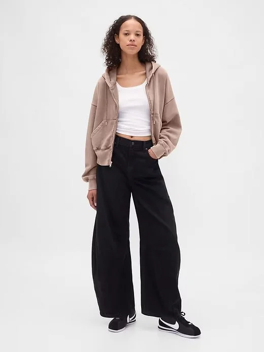 VintageSoft Wedge Zip Hoodie