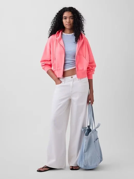 VintageSoft Wedge Zip Hoodie