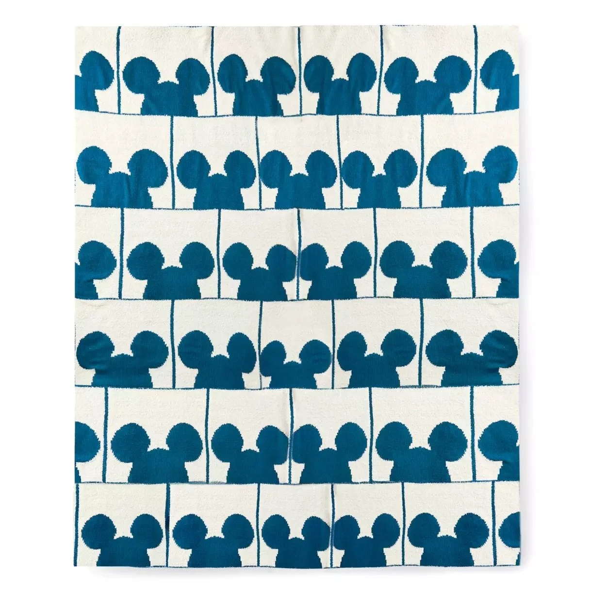 Mickey Icon Blue &amp; White Throw Blanket