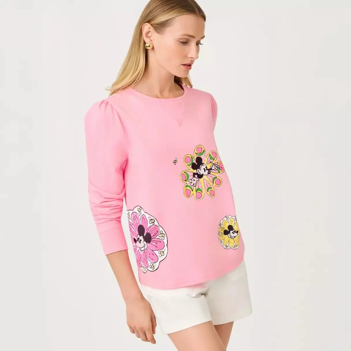 Mickey Elmaria Puff Sleeve Sweatshirt