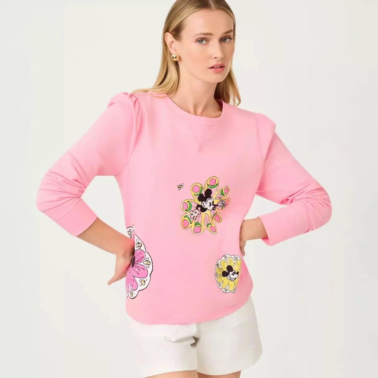 Mickey Elmaria Puff Sleeve Sweatshirt