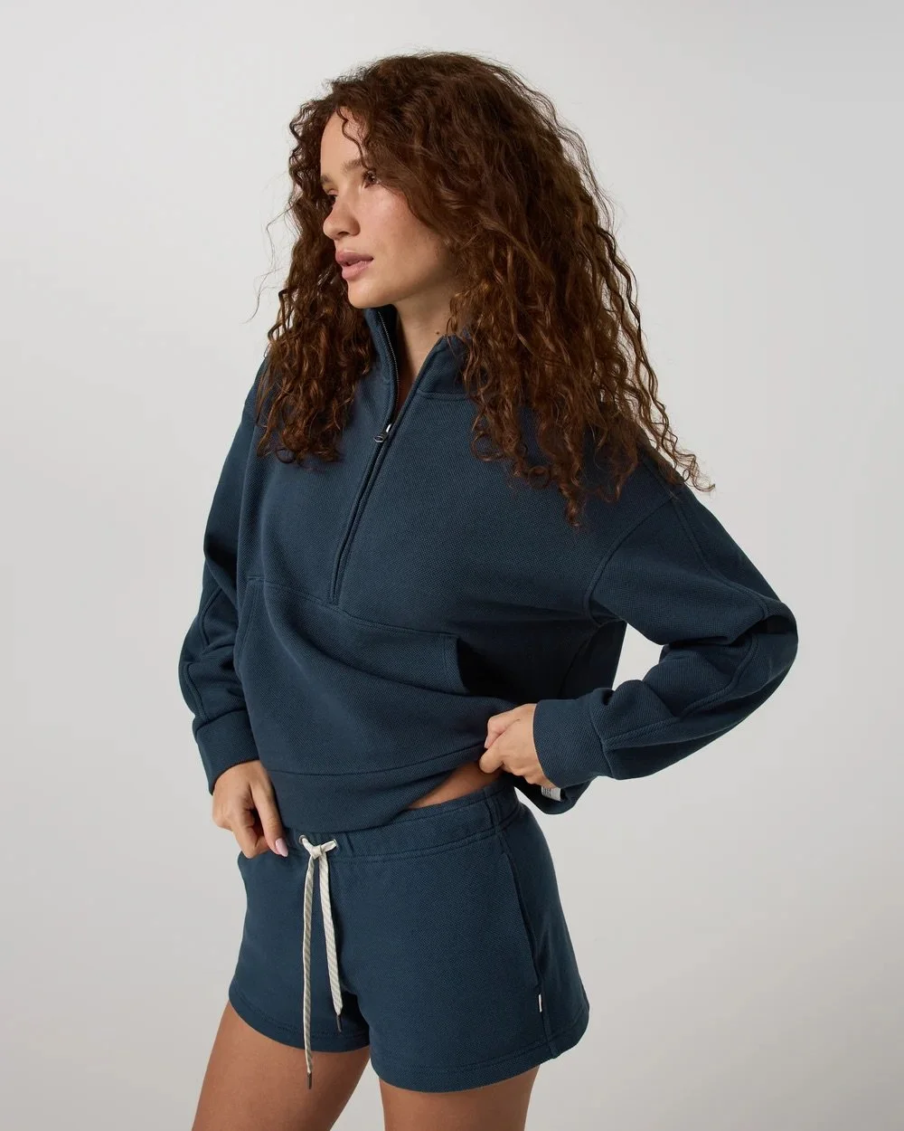Pique Fleece Half Zip