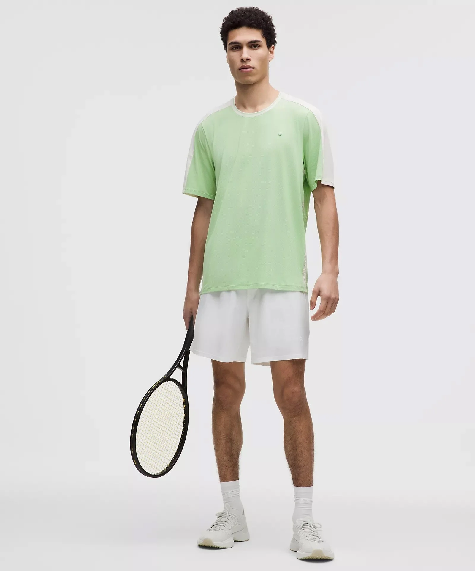 UV-Protective Mesh Panelled Tennis Shirt