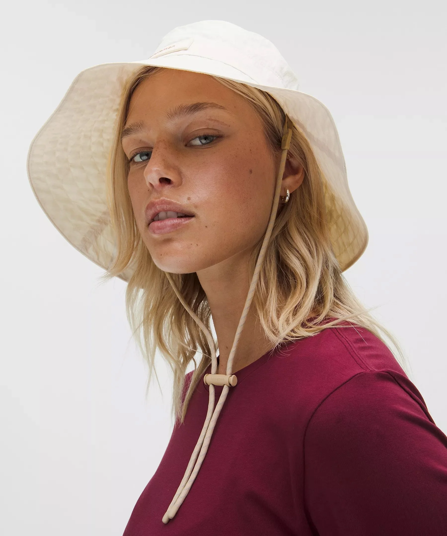 Extra-Wide Brim Sun Hat - Light Ivory