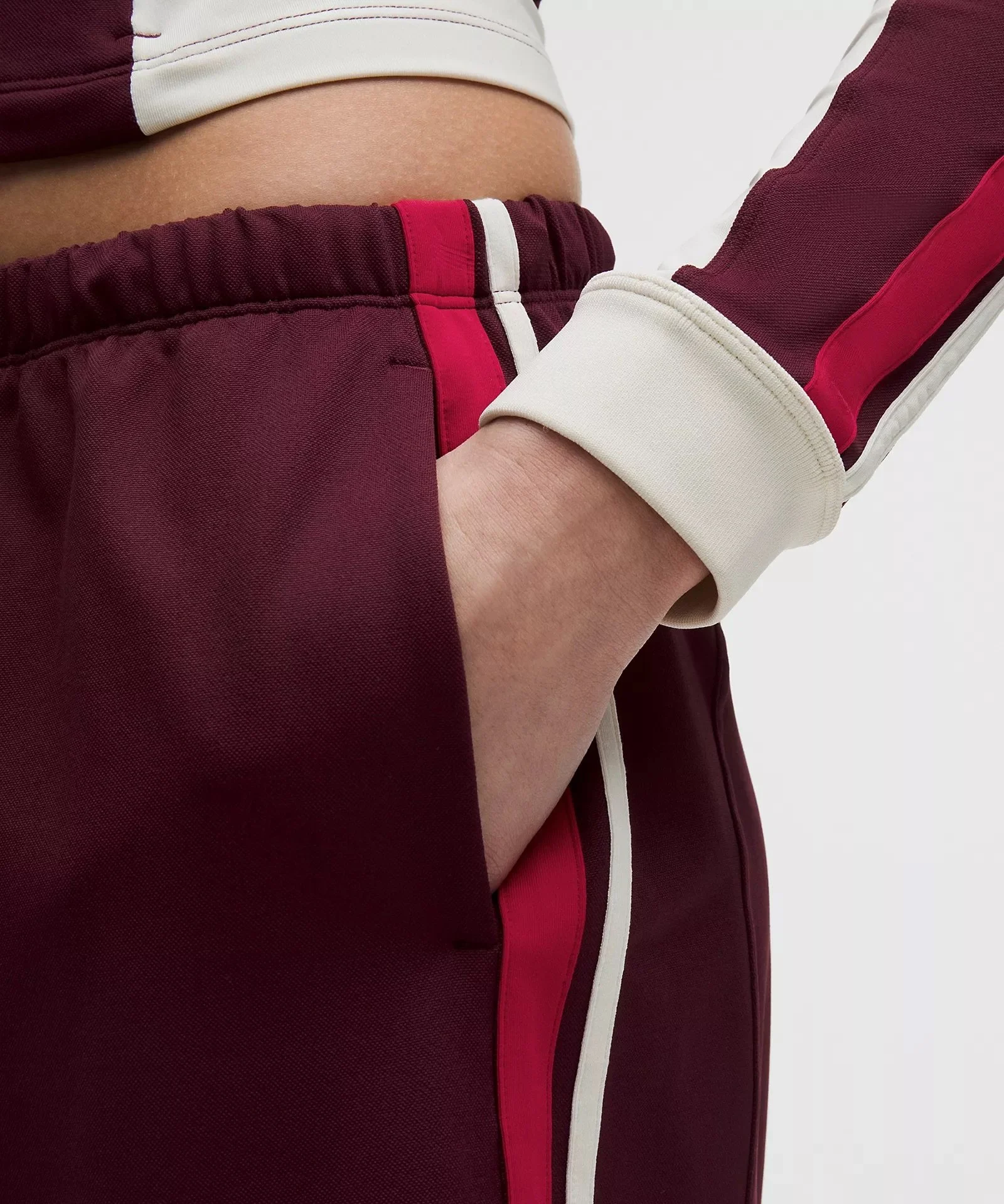 Striped Baggy Low-Rise Track Short 9.5"