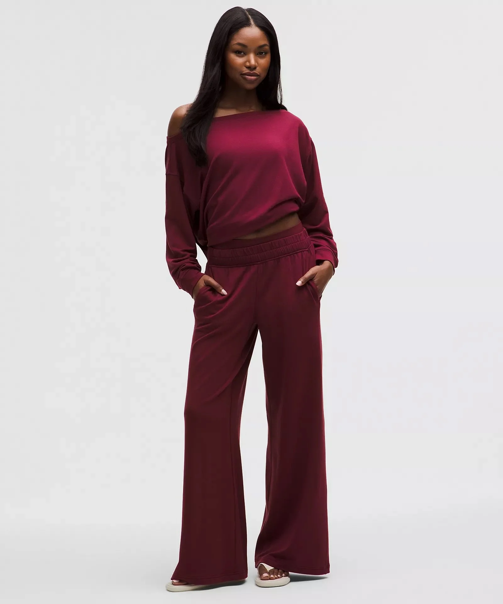 BeCalm Oversized Boatneck Long-Sleeve Shirt