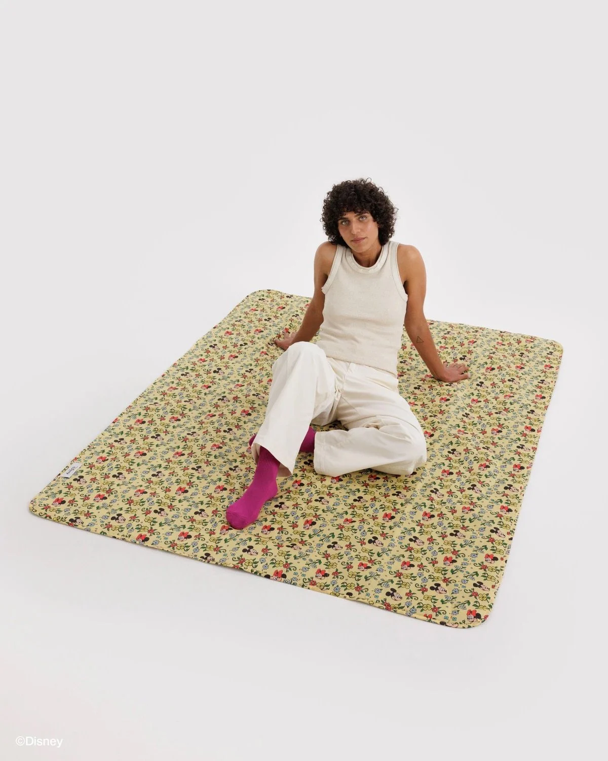 Storybook Floral Puffy Picnic Blanket